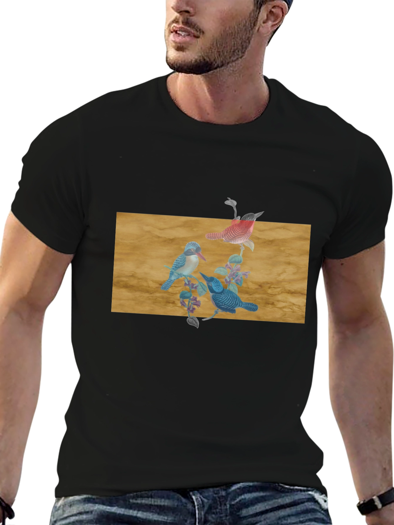 Birds on Branch Graphic Tee - Stylish and Unique