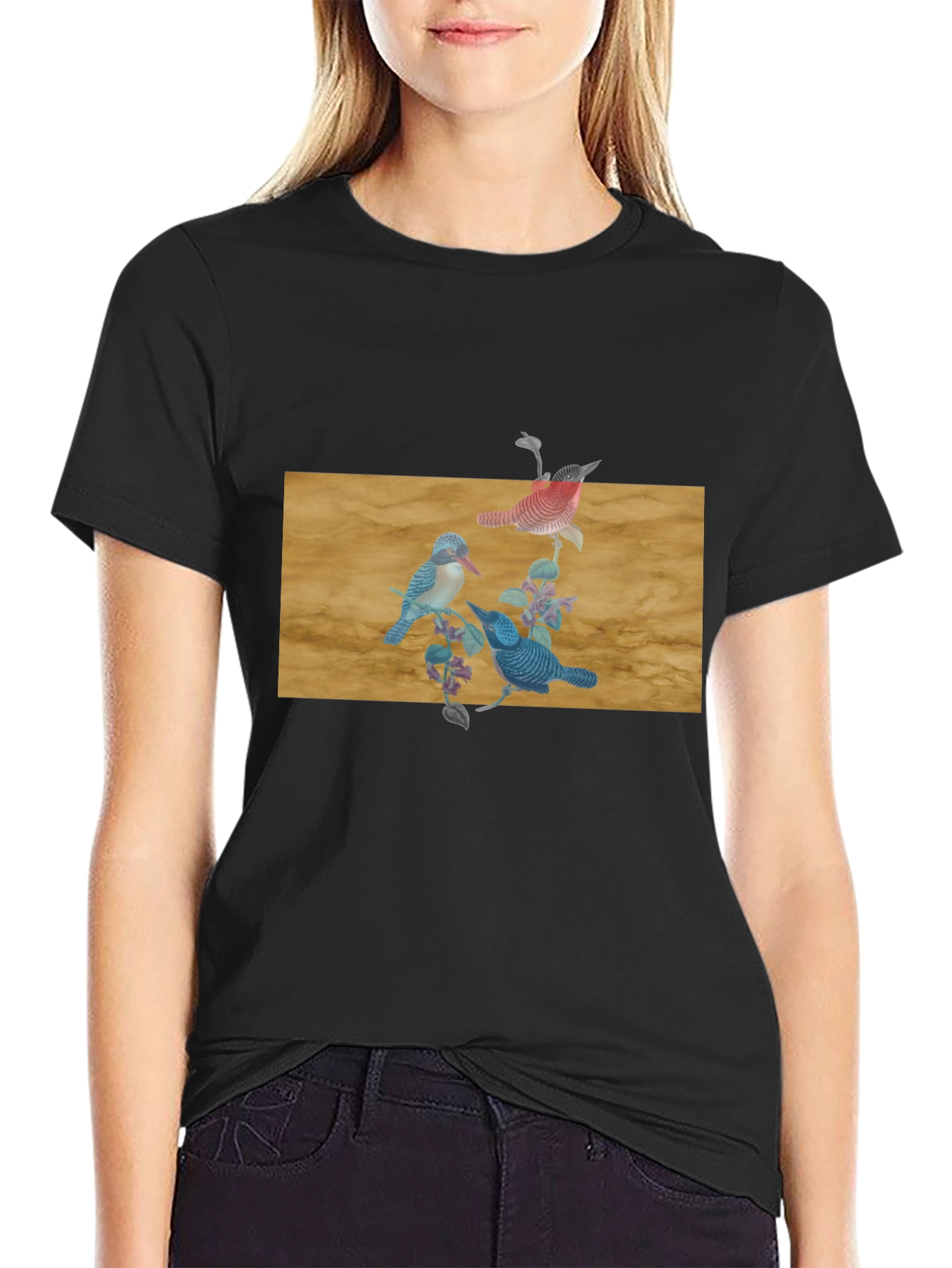 Birds on Branch Graphic Tee - Stylish and Unique