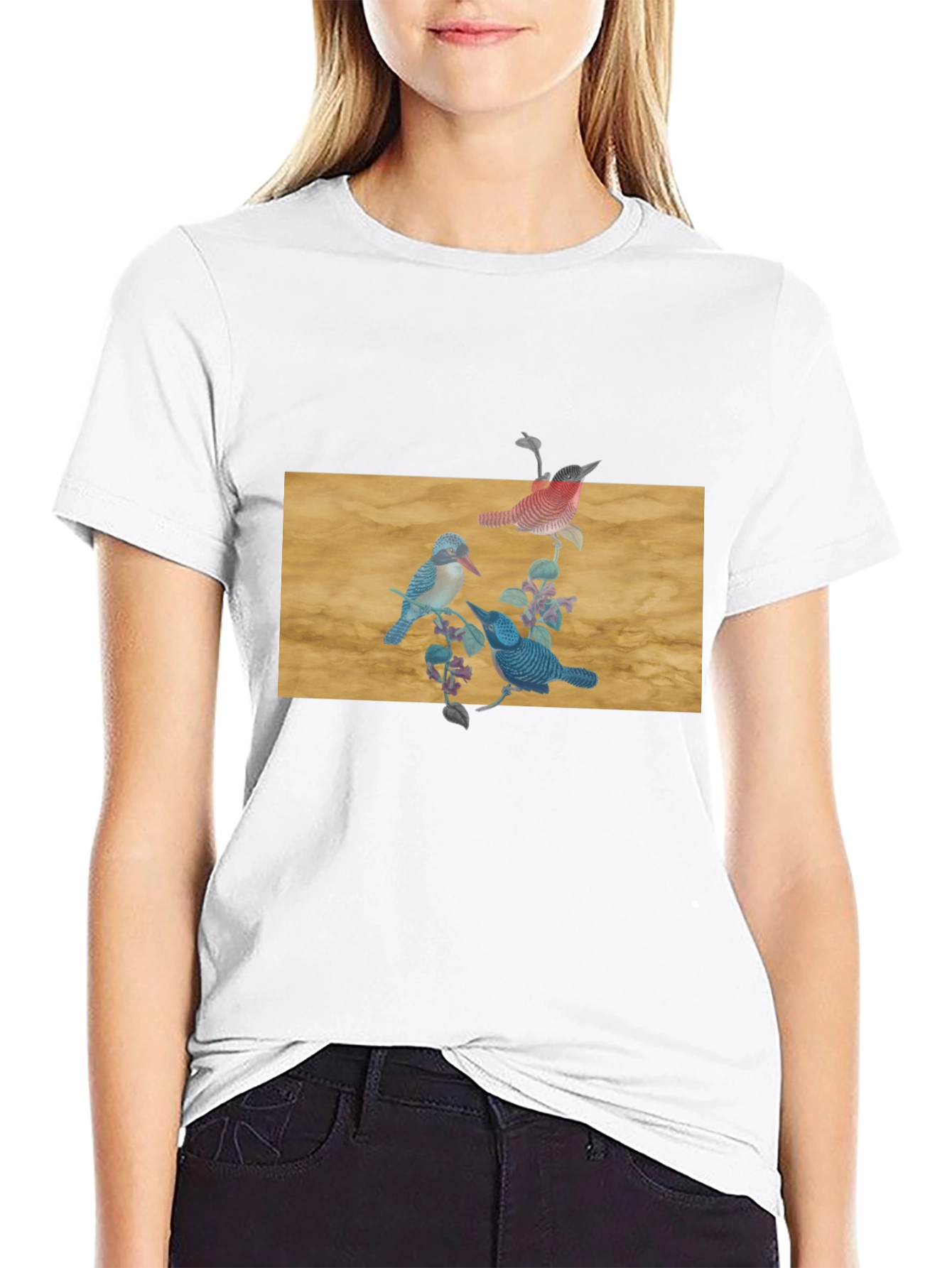 Birds on Branch Graphic Tee - Stylish and Unique