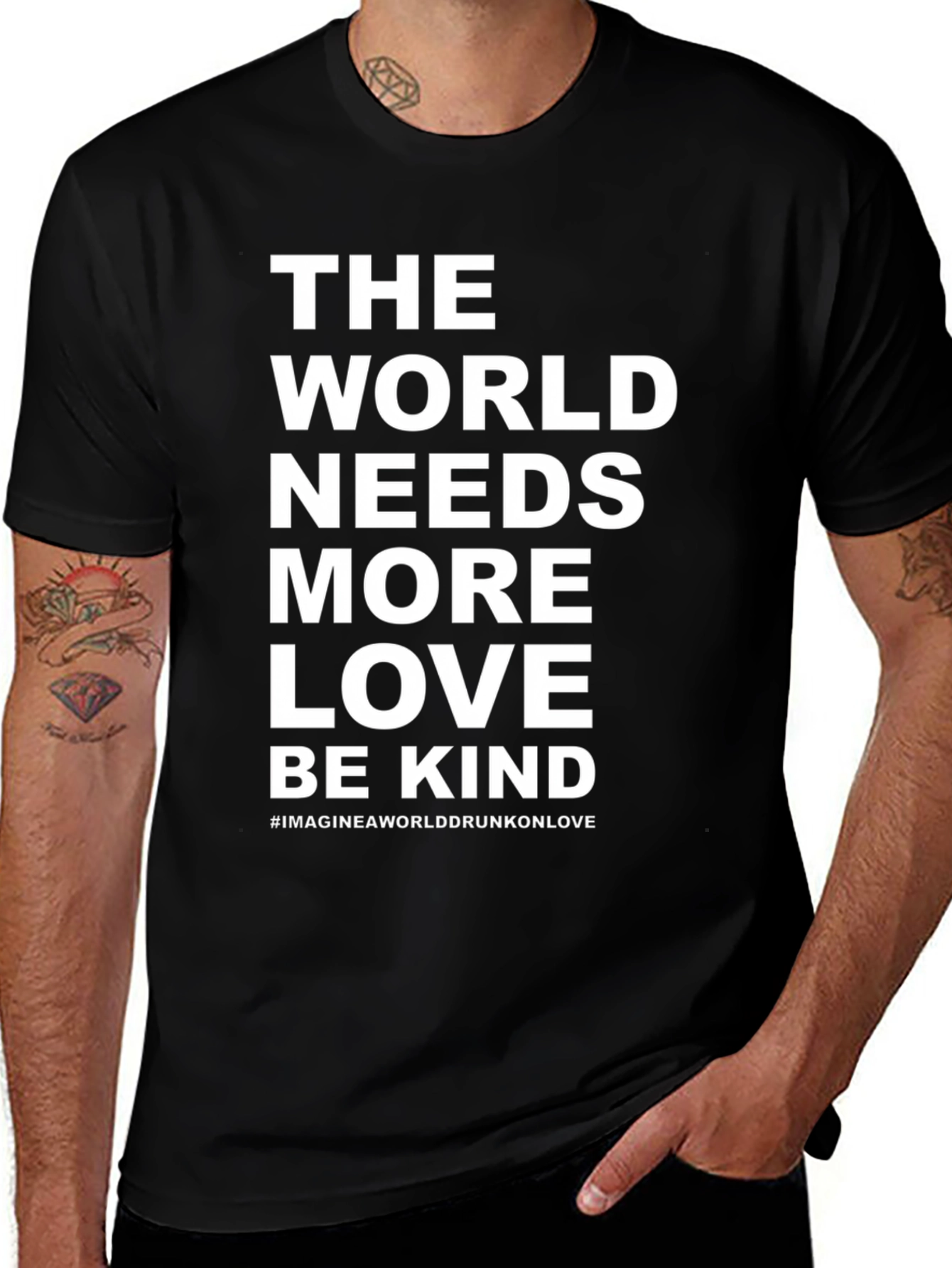 Love & Kindness Graphic Tee - Inspirational Black Shirt