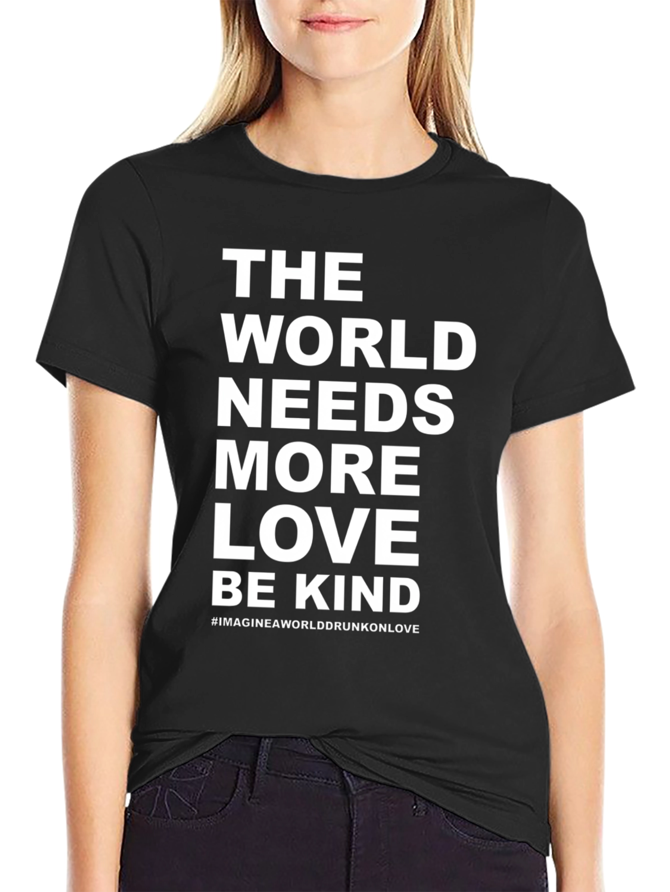 Love & Kindness Graphic Tee - Inspirational Black Shirt