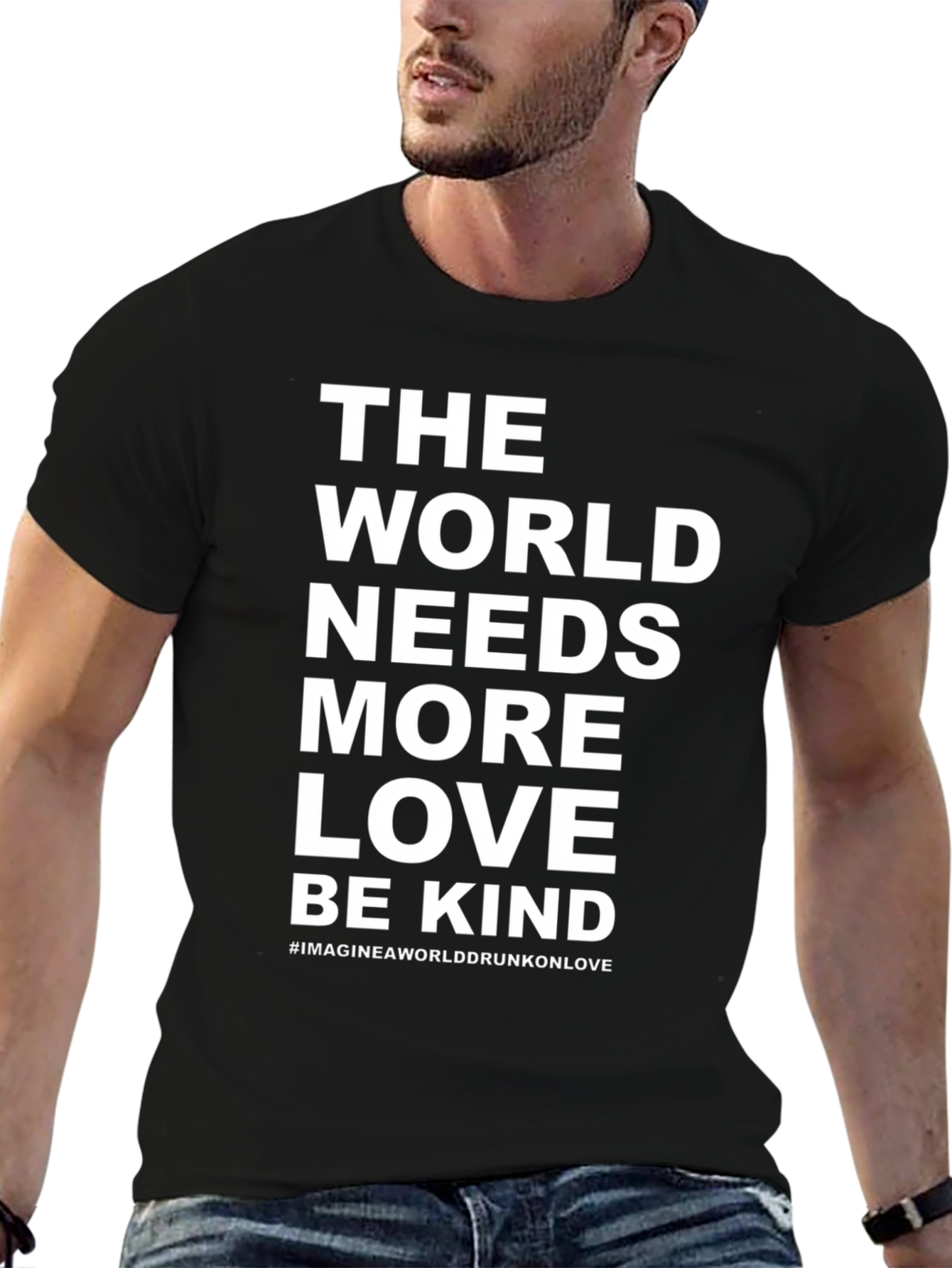 Love & Kindness Graphic Tee - Inspirational Black Shirt