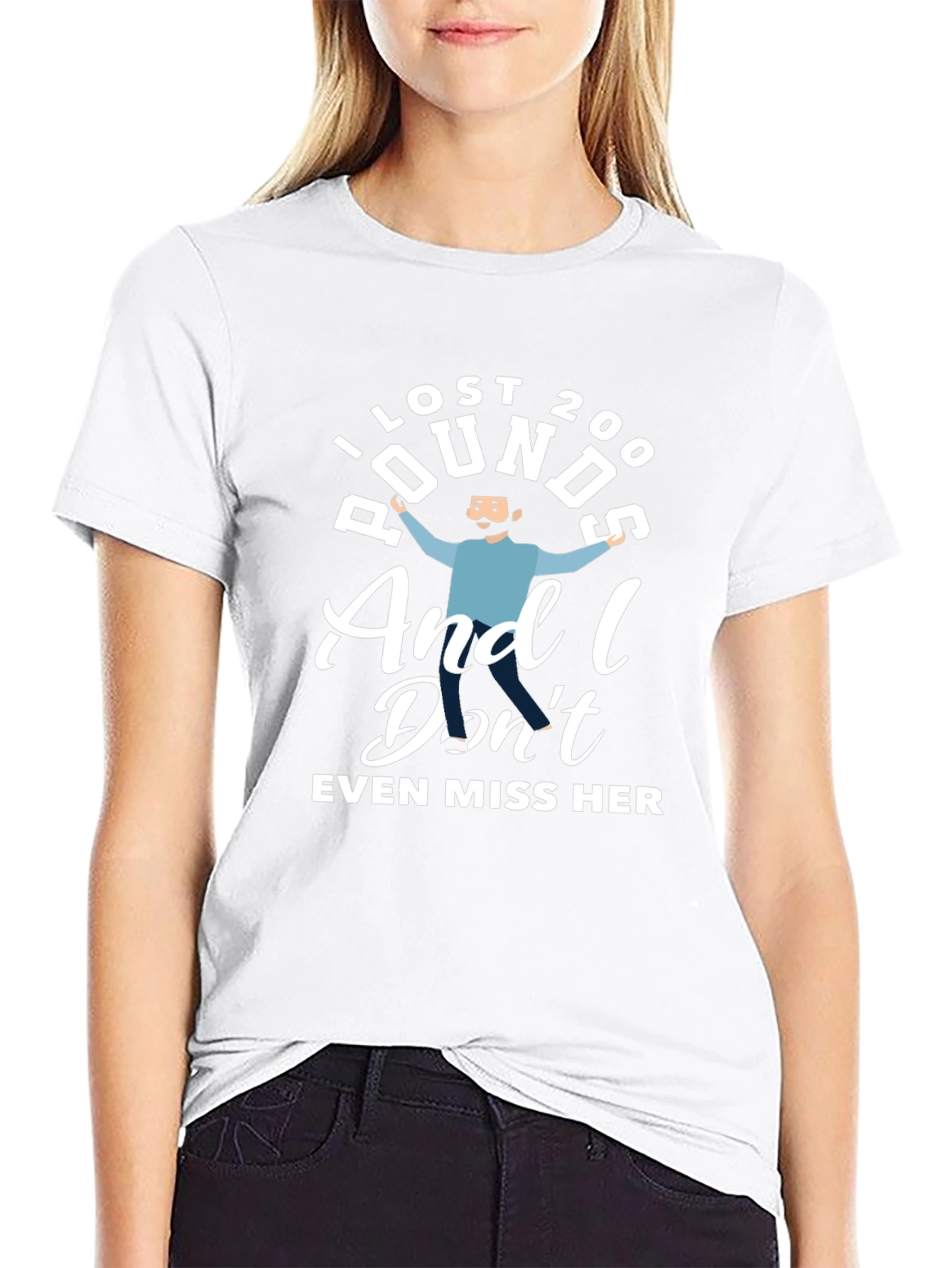 I Lost 200 Pounds Funny Humor T-Shirt