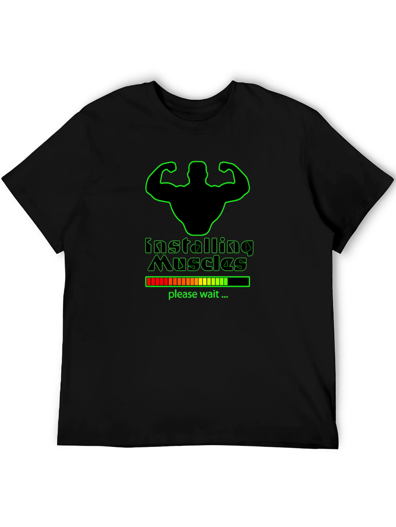Installing Muscles Graphic T-Shirt - Black