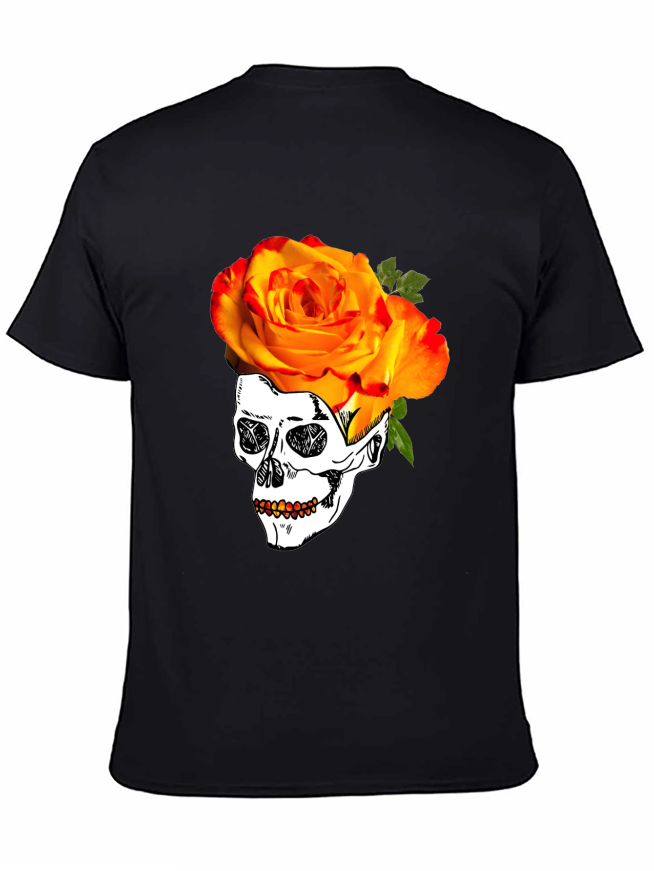 Skull & Rose Graphic T-Shirt - Unique Design