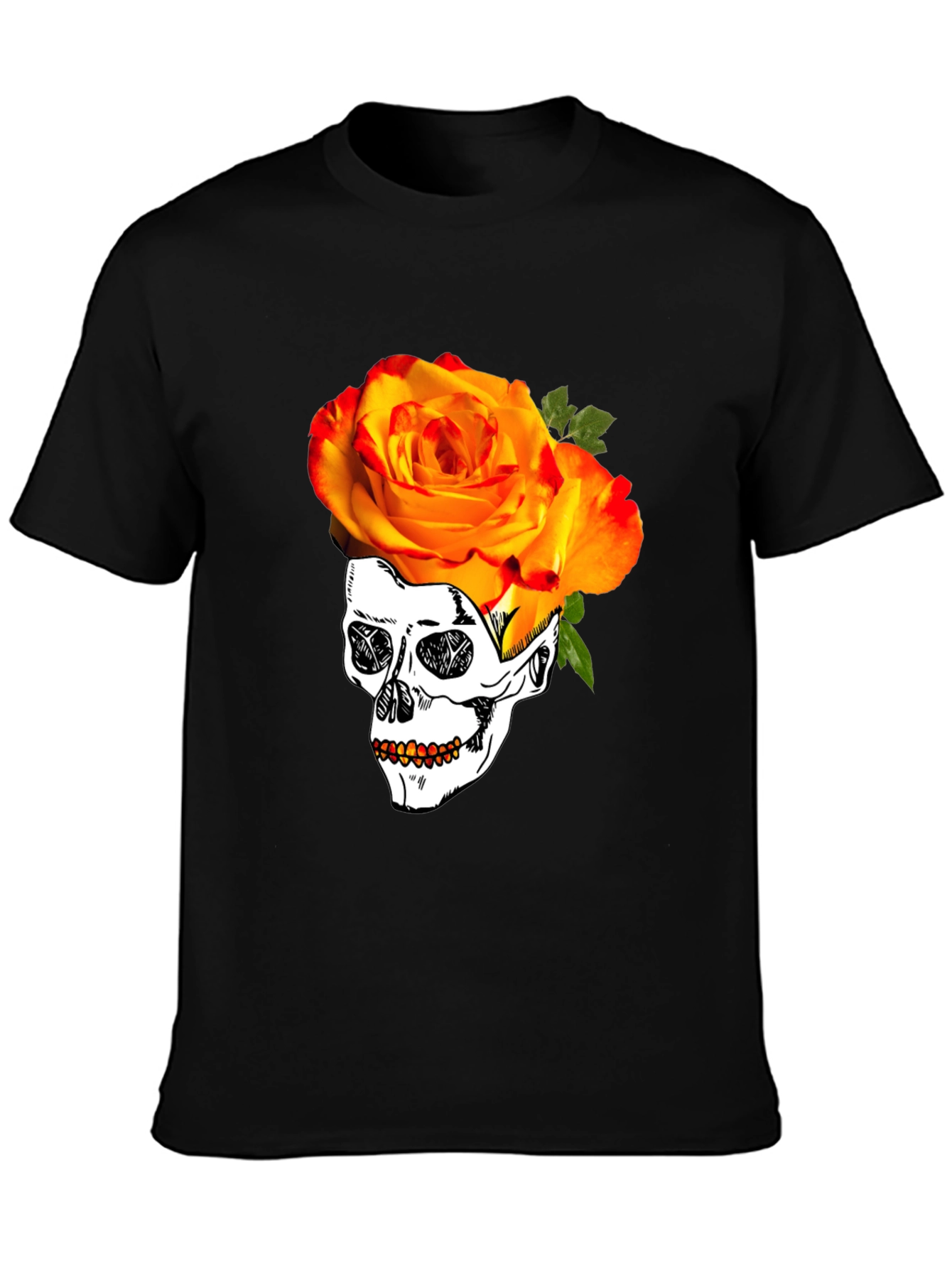 Skull & Rose Graphic T-Shirt - Unique Design