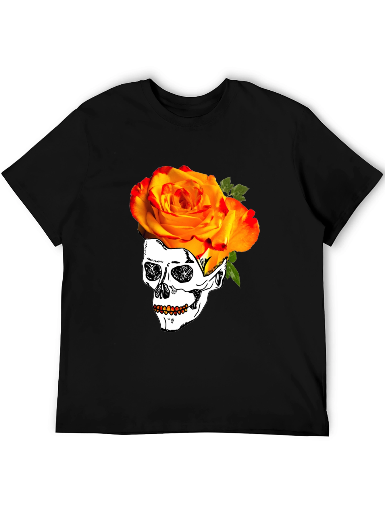 Skull & Rose Graphic T-Shirt - Unique Design