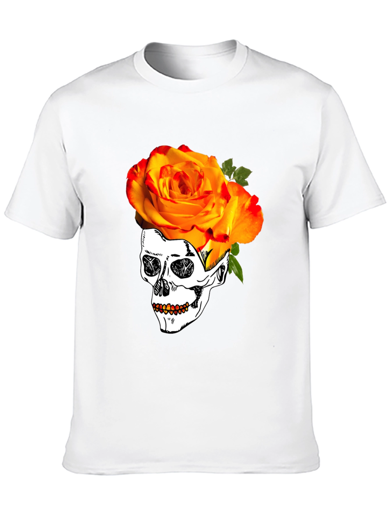 Skull & Rose Graphic T-Shirt - Unique Design