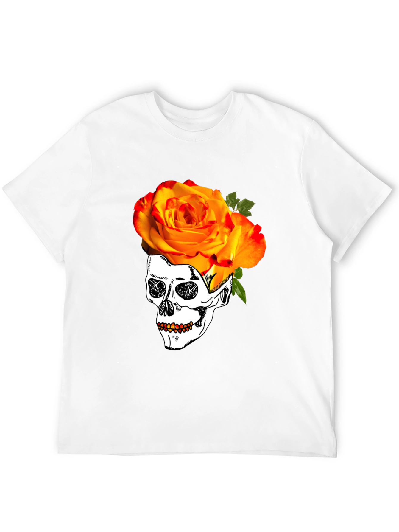Skull & Rose Graphic T-Shirt - Unique Design