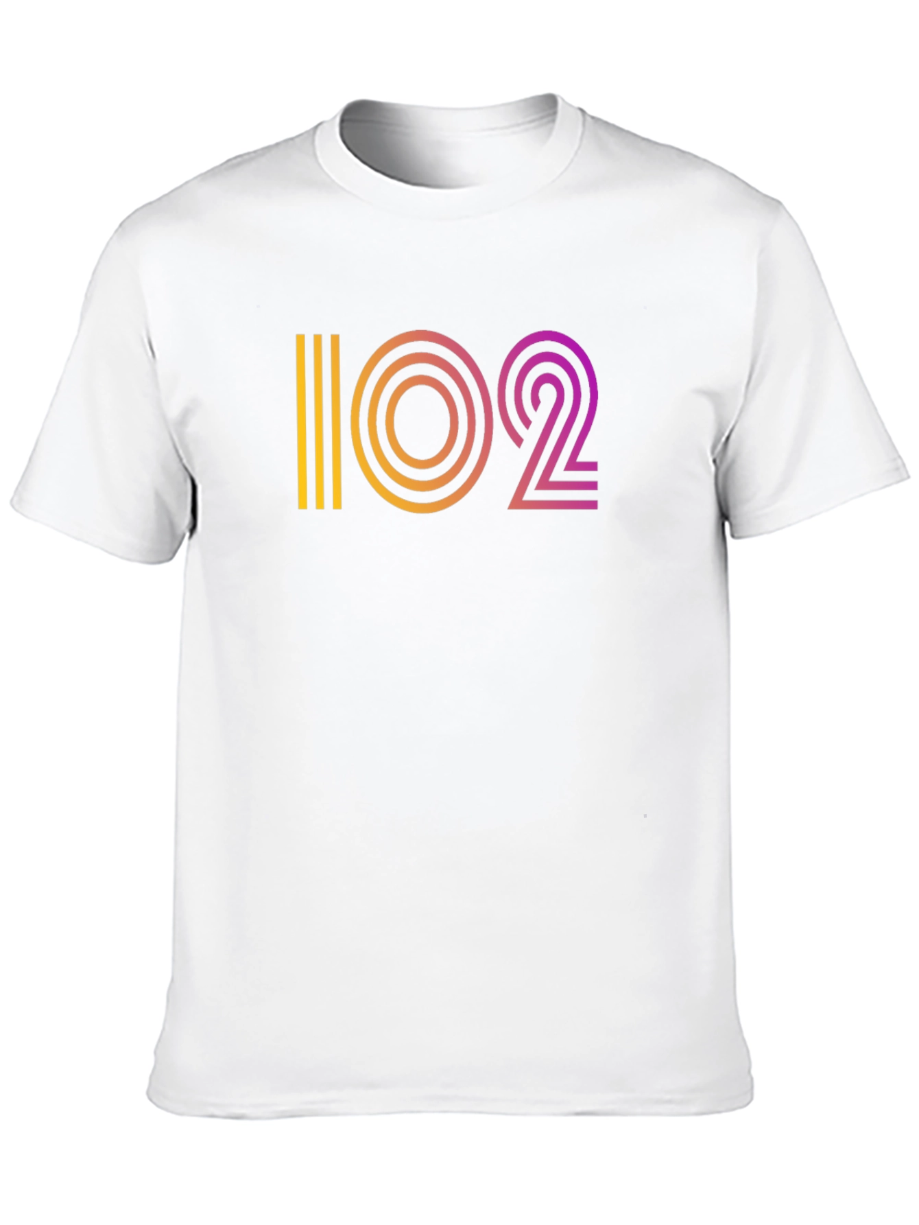 Retro Gradient 102 Graphic Black T-Shirt