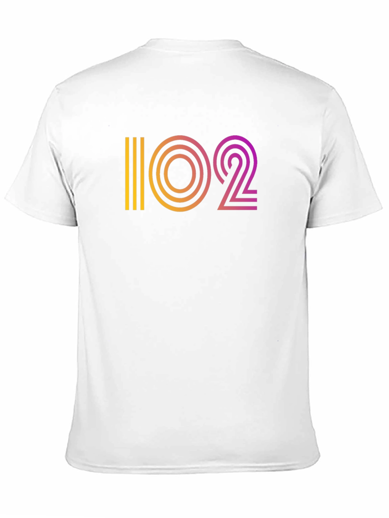 Retro Gradient 102 Graphic Black T-Shirt