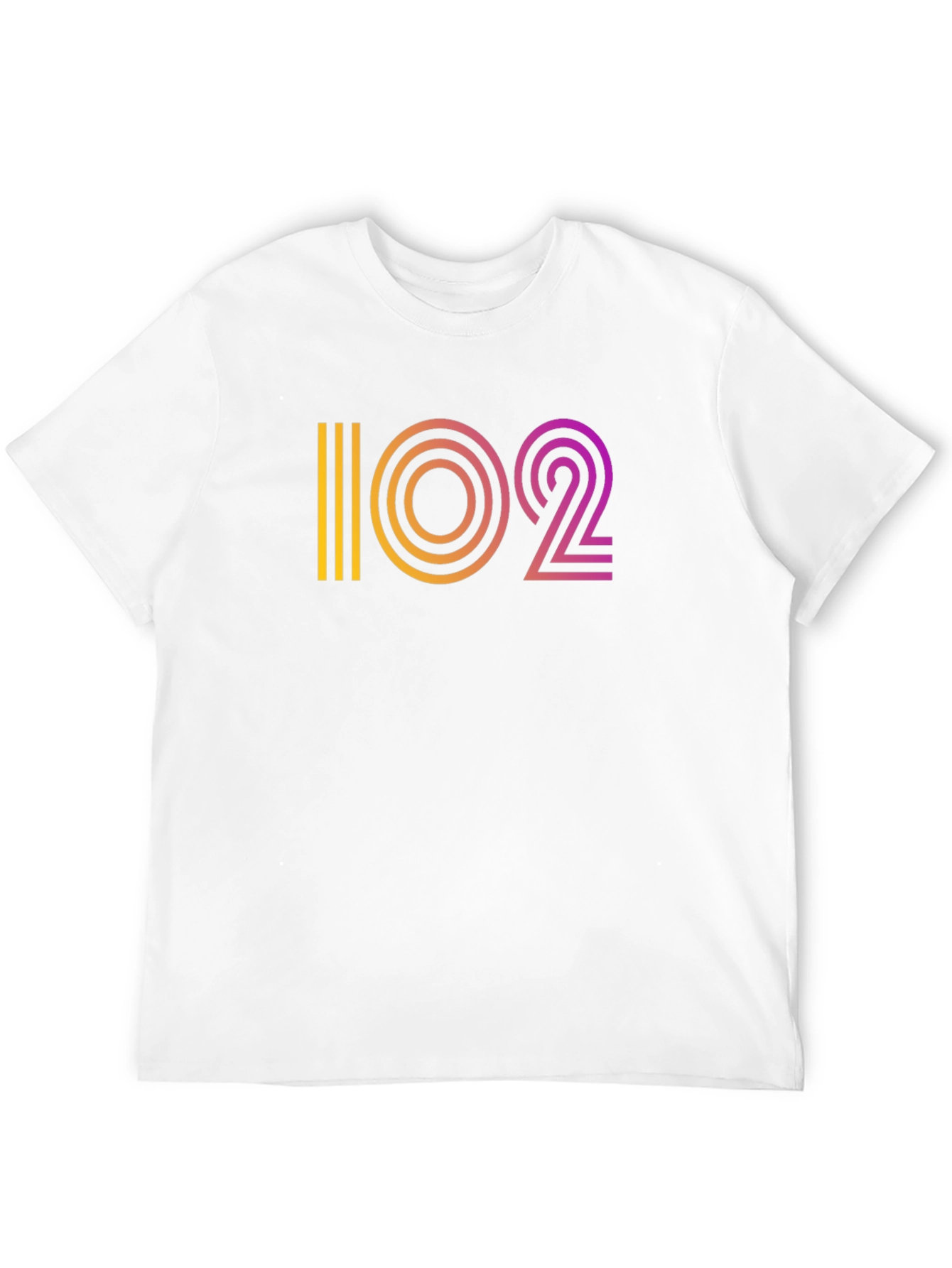 Retro Gradient 102 Graphic Black T-Shirt