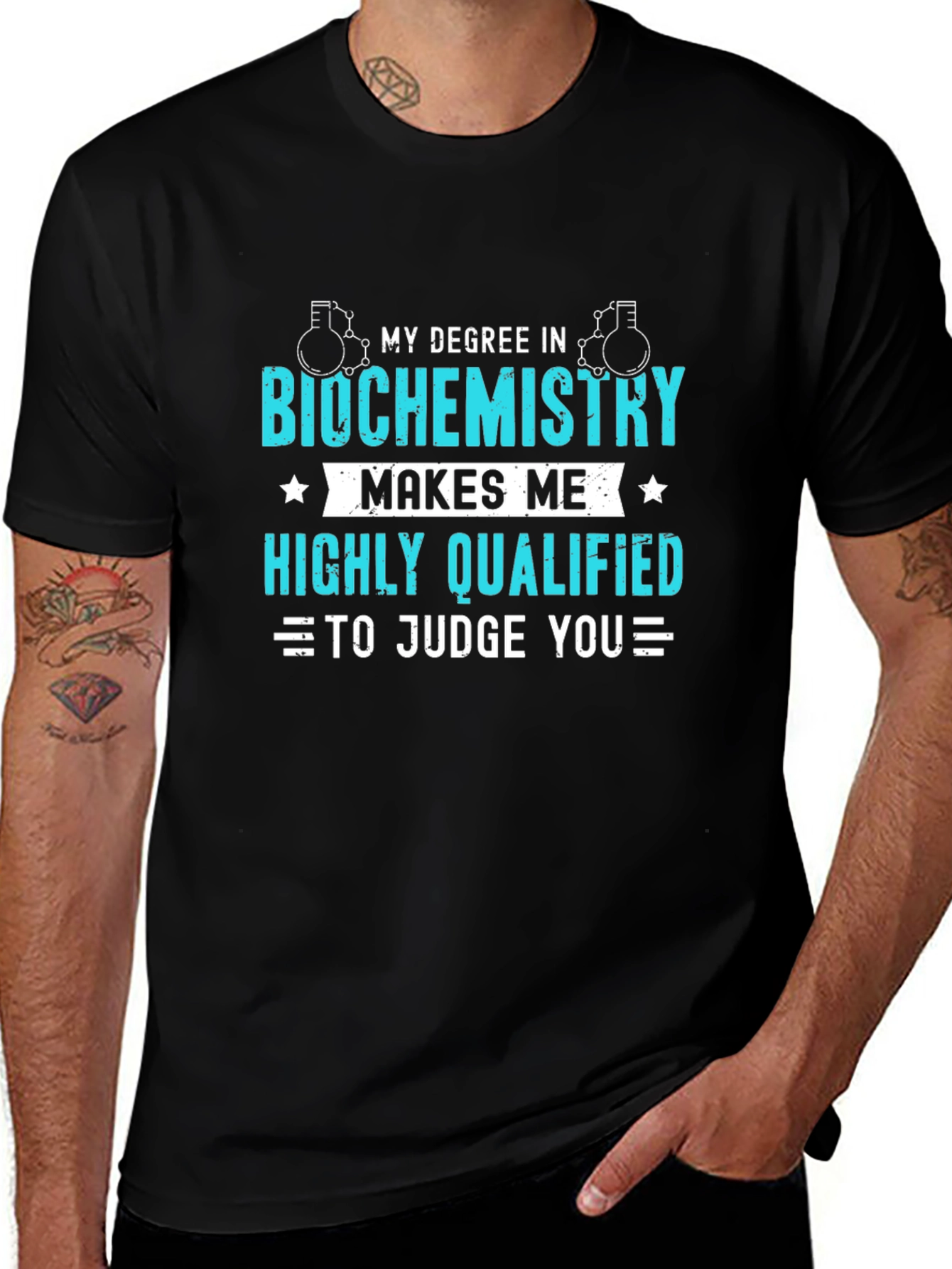 Biochemistry Degree T-Shirt - Highly Qualified Judge