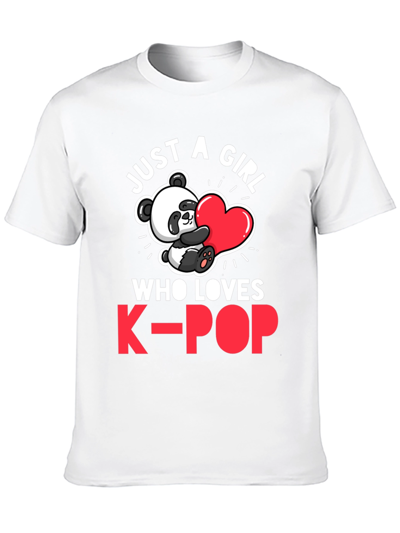 Just a Girl Who Loves K-Pop Panda T-Shirt