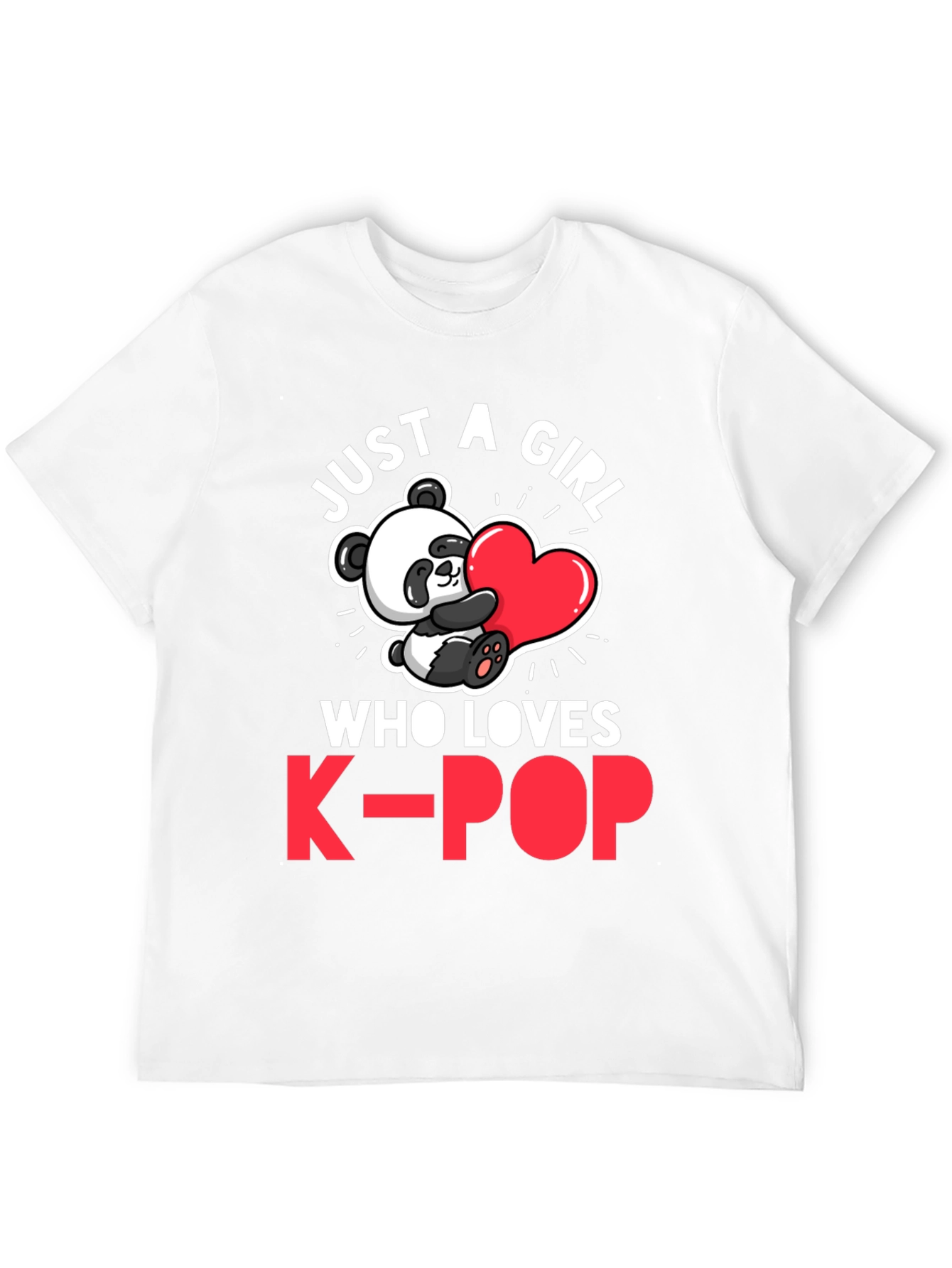 Just a Girl Who Loves K-Pop Panda T-Shirt