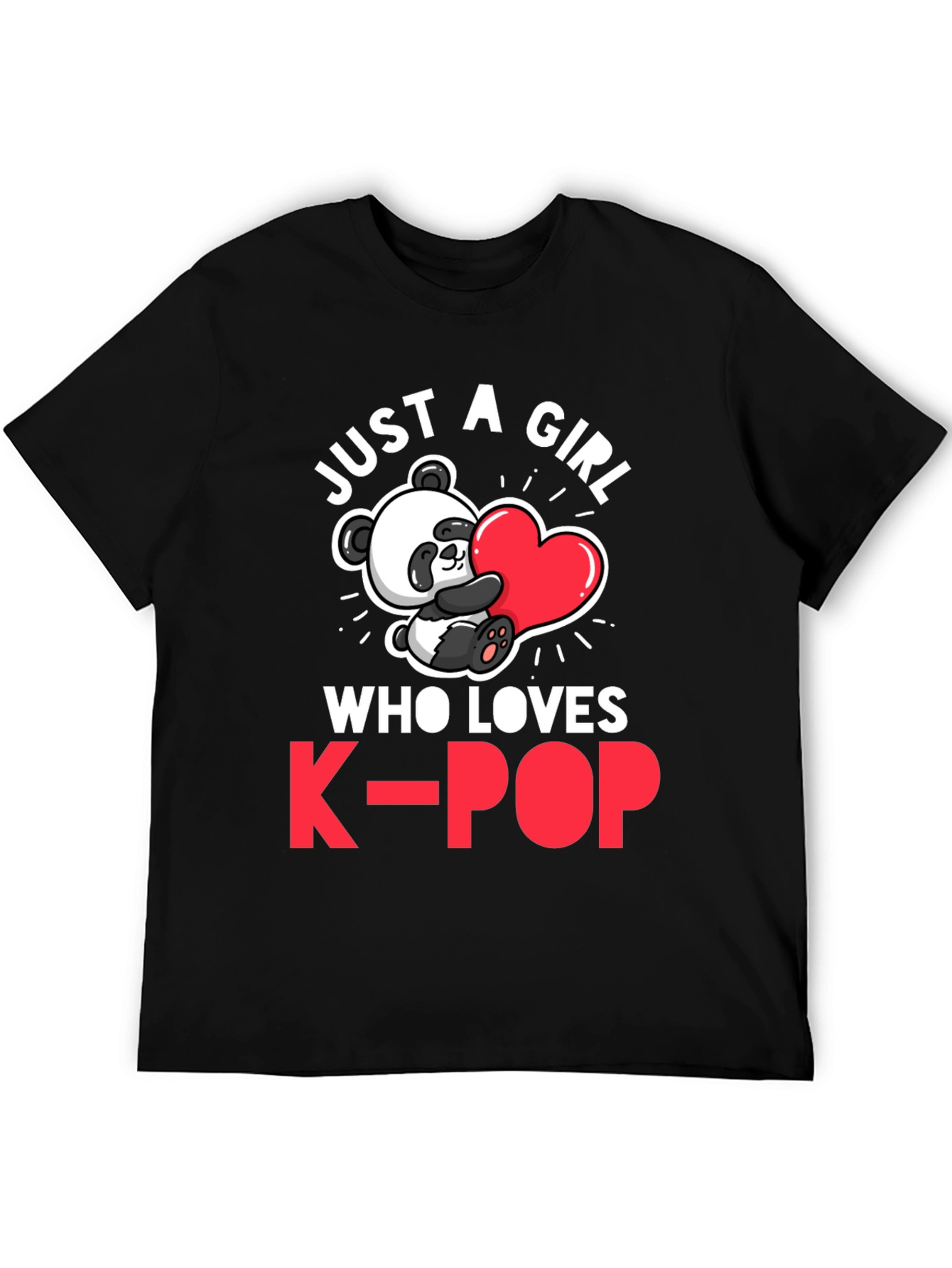 Just a Girl Who Loves K-Pop Panda T-Shirt