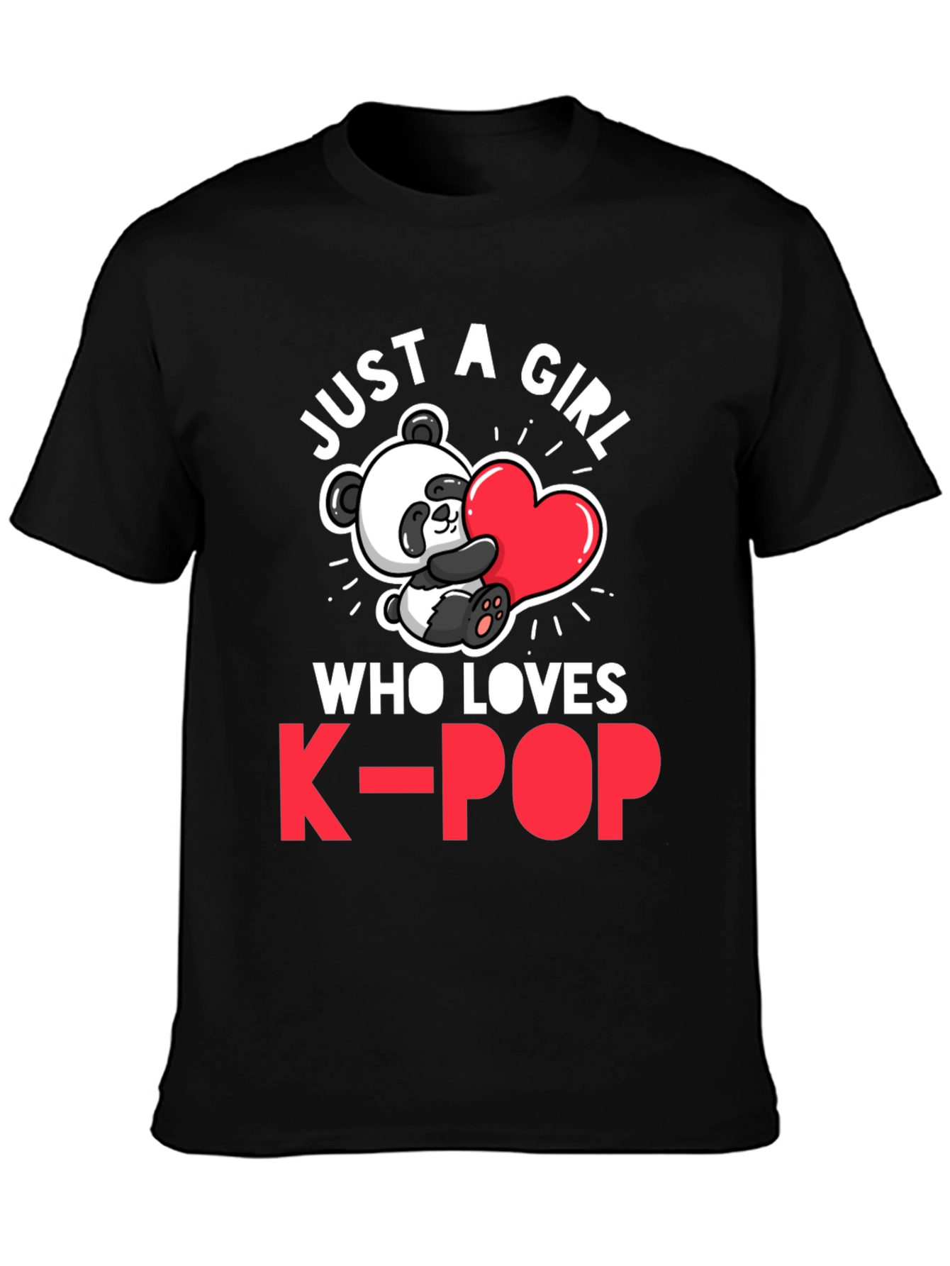 Just a Girl Who Loves K-Pop Panda T-Shirt