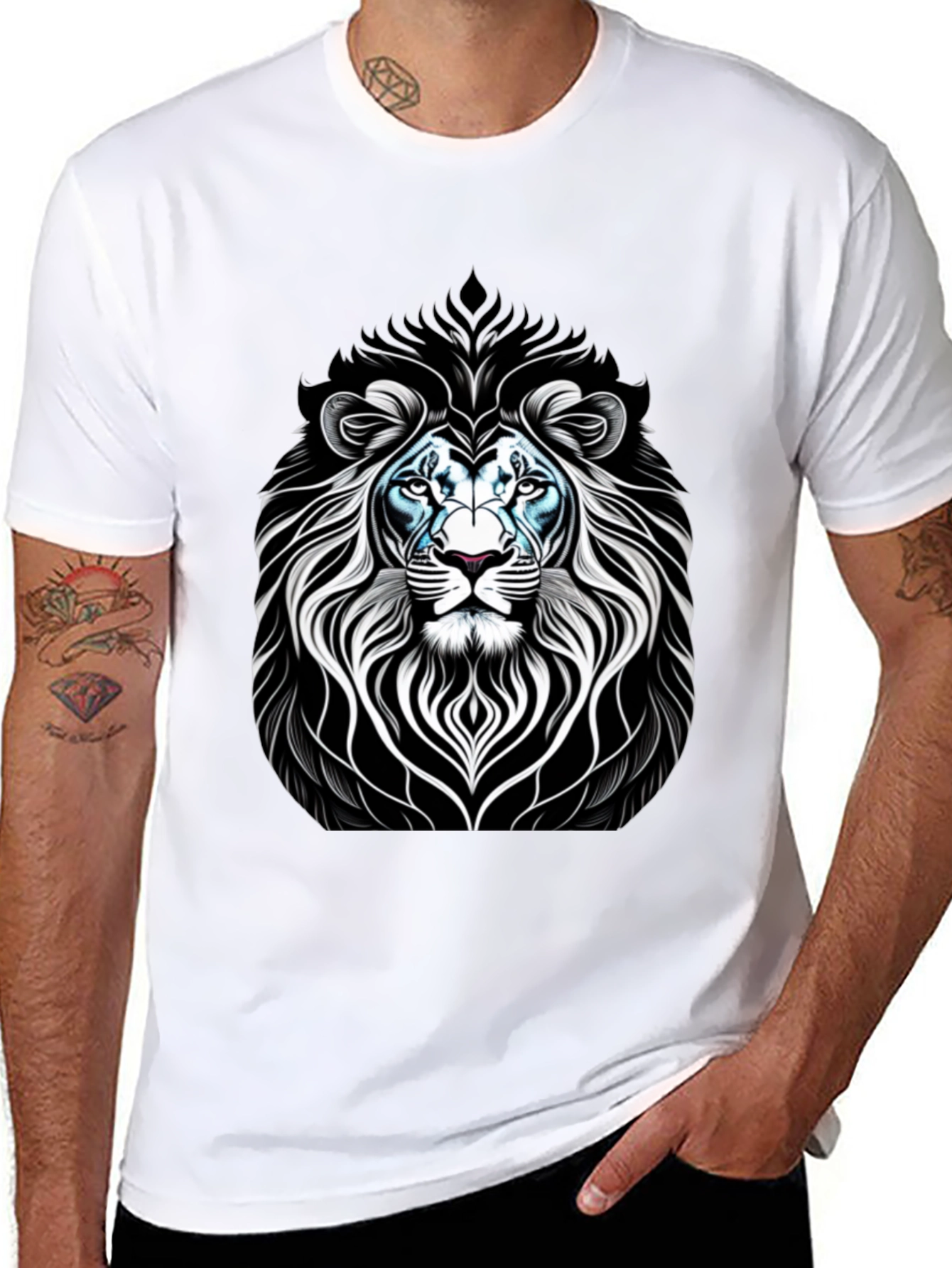 Lion Graphic Black T-Shirt