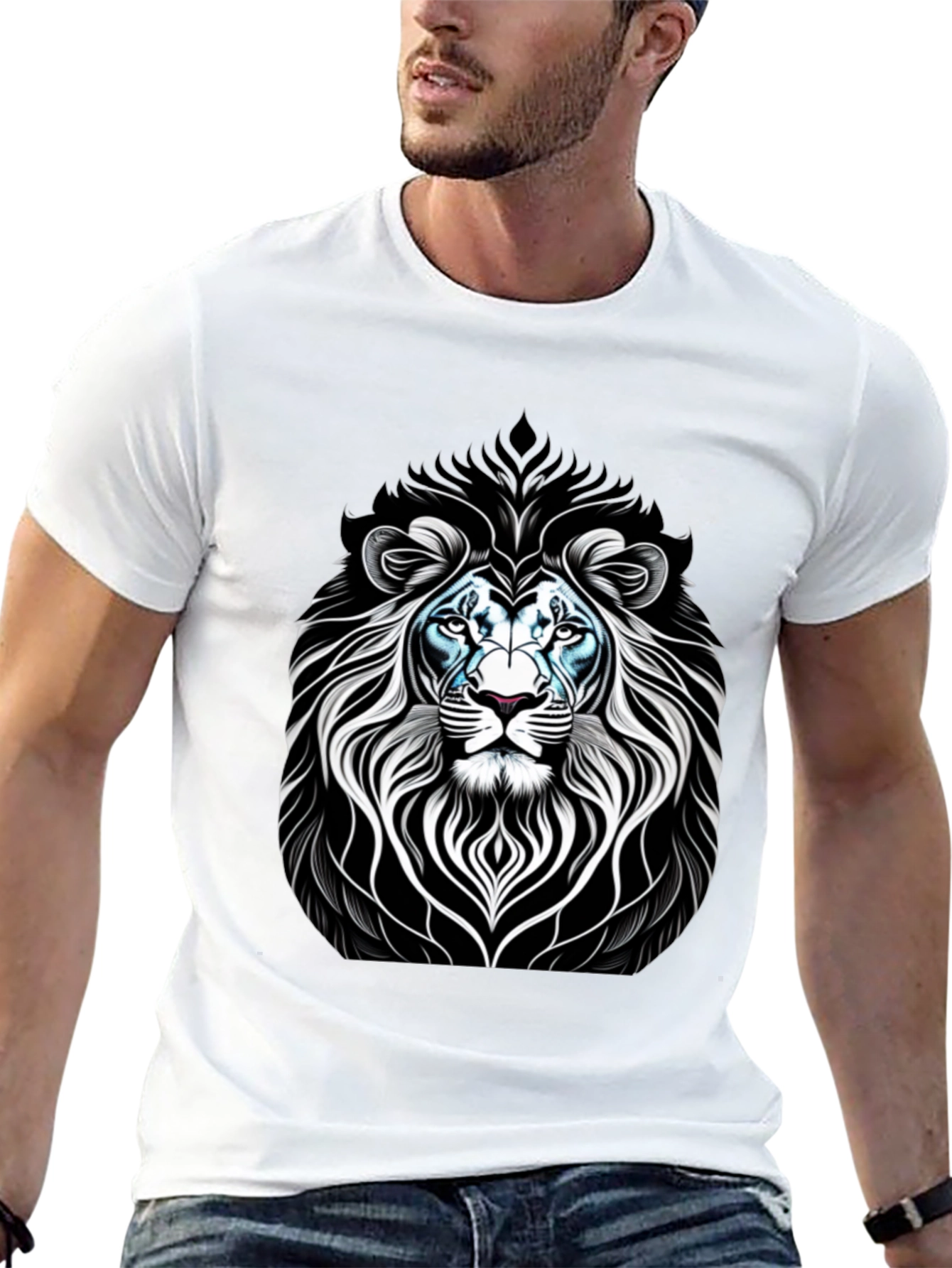 Lion Graphic Black T-Shirt