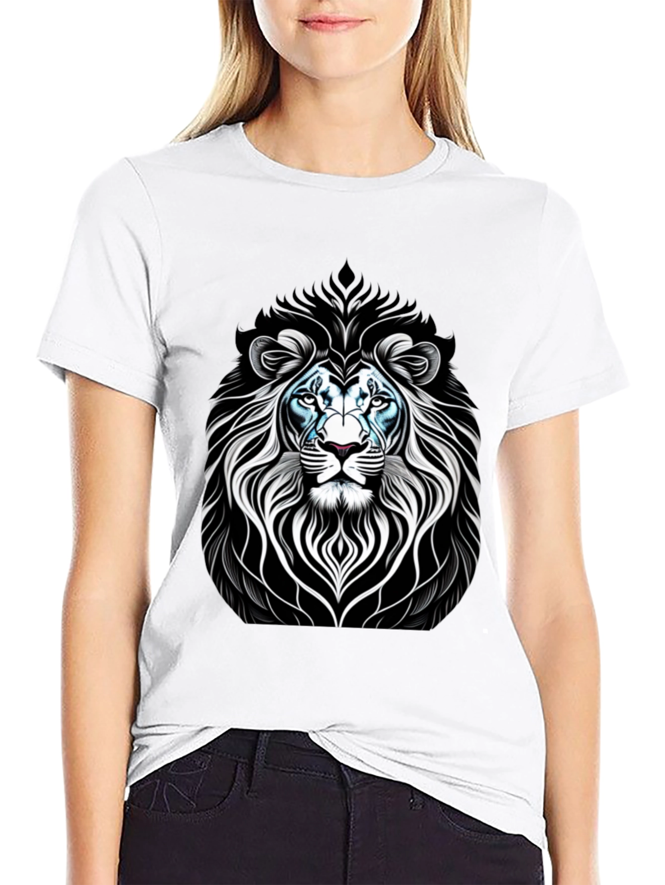 Lion Graphic Black T-Shirt