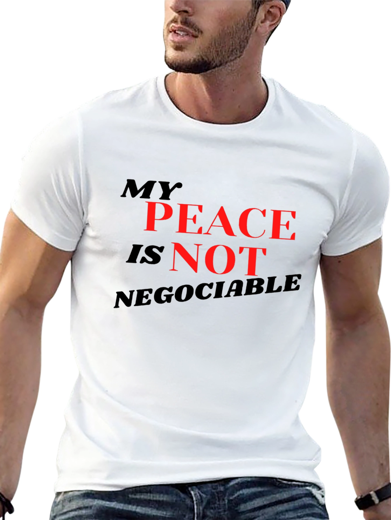 My Peace Is Not Negotiable Black T-Shirt