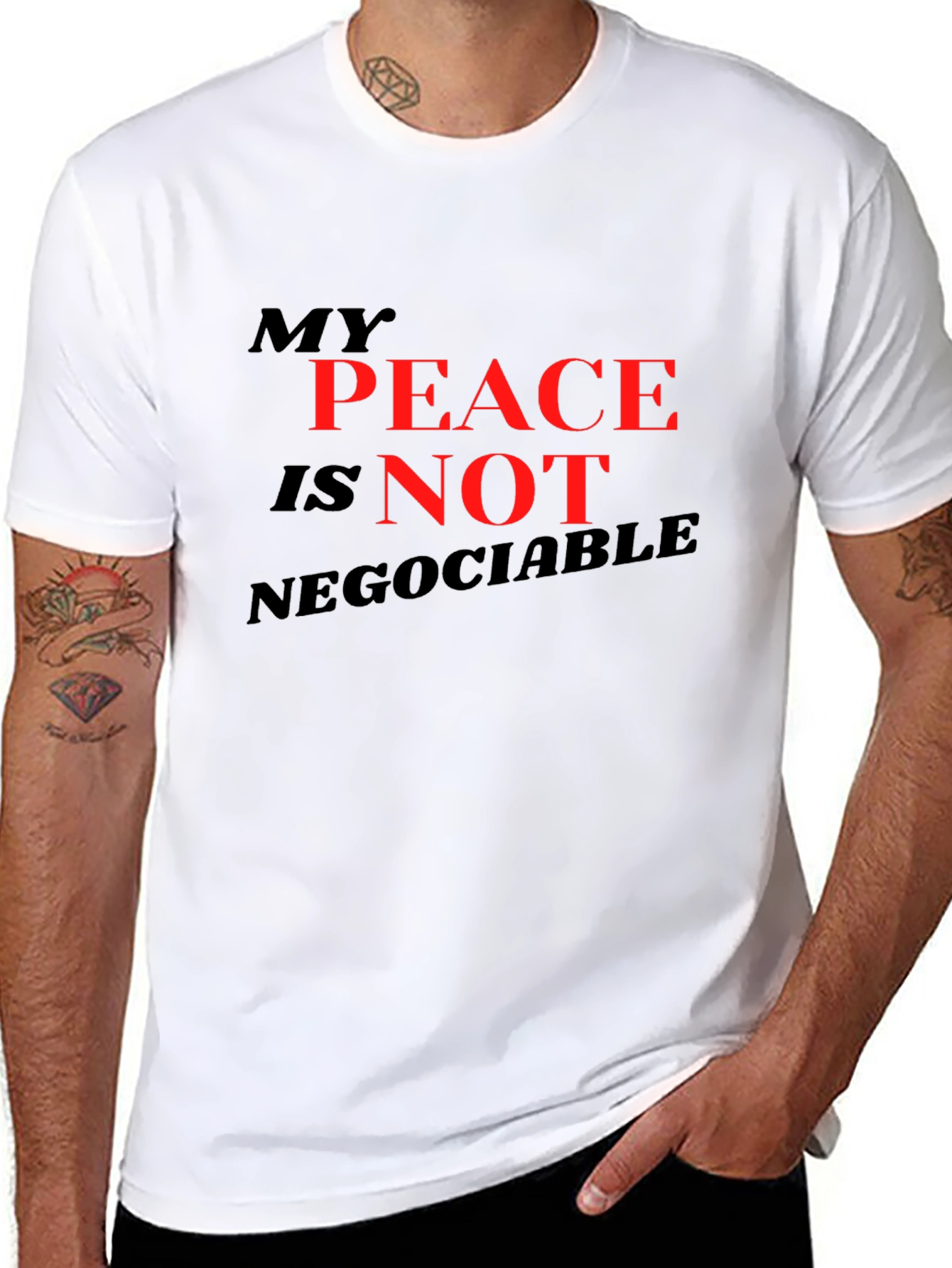 My Peace Is Not Negotiable Black T-Shirt