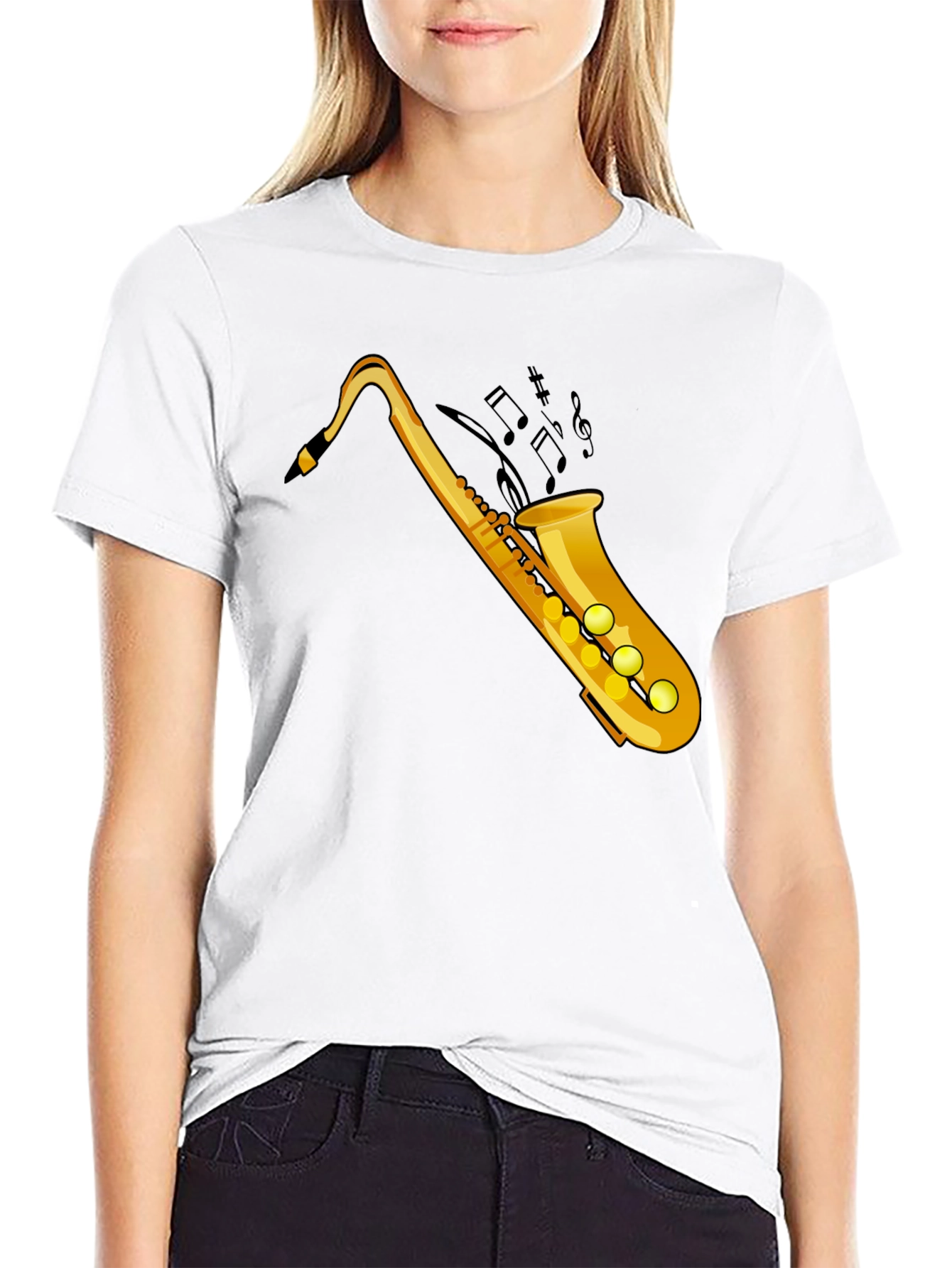 Saxophone Graphic Black Tee
