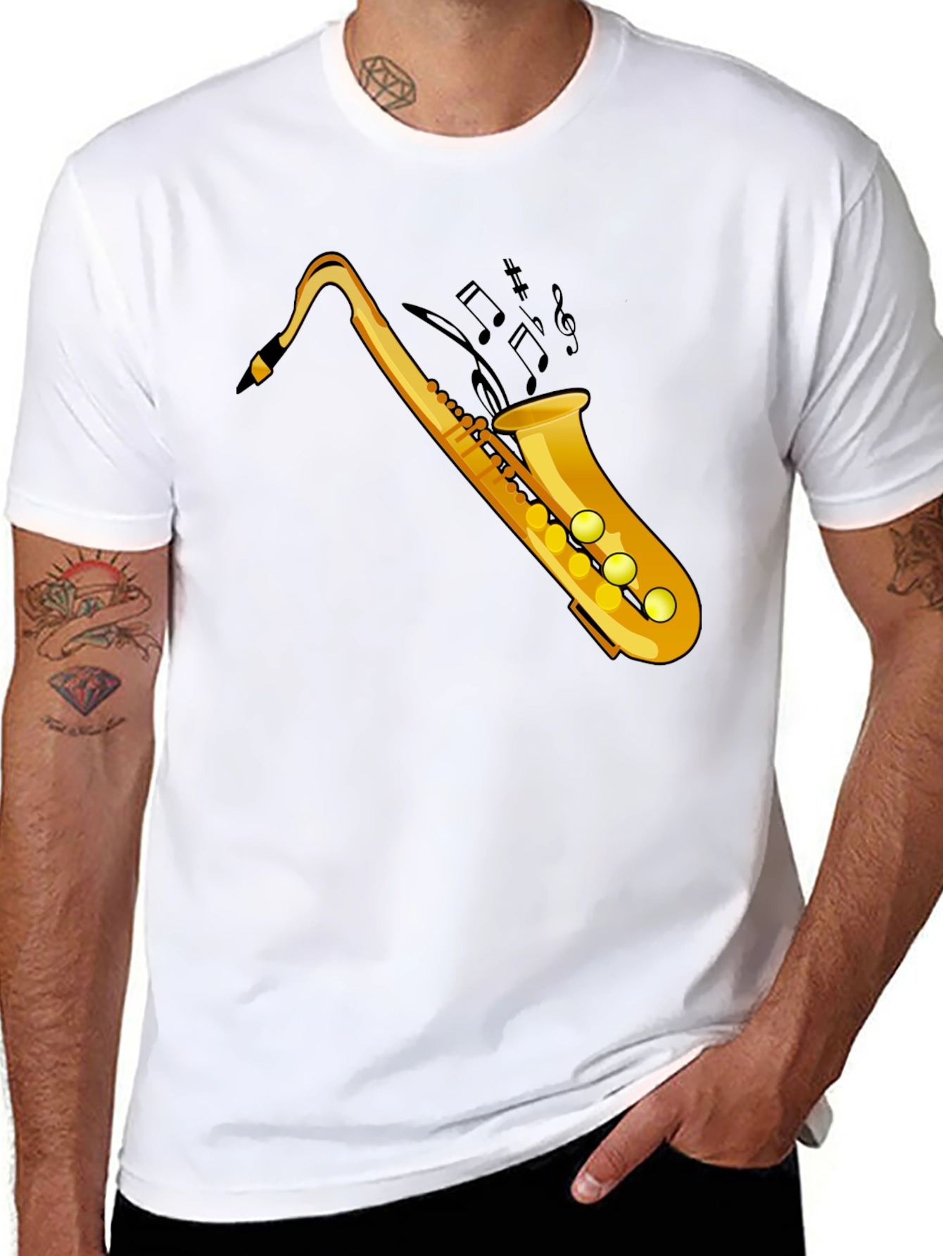 Saxophone Graphic Black Tee