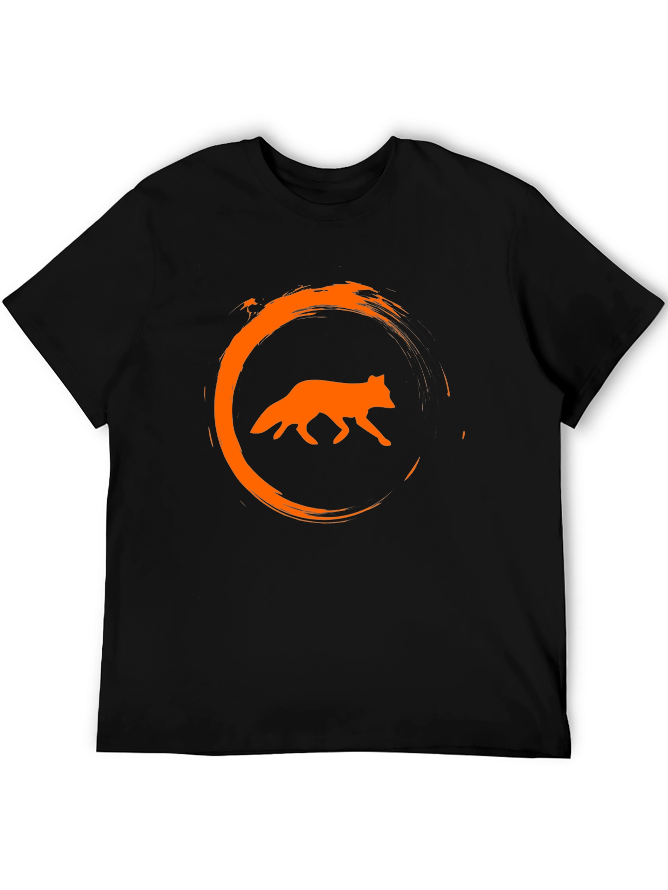 Fox Circle Graphic Black T-Shirt