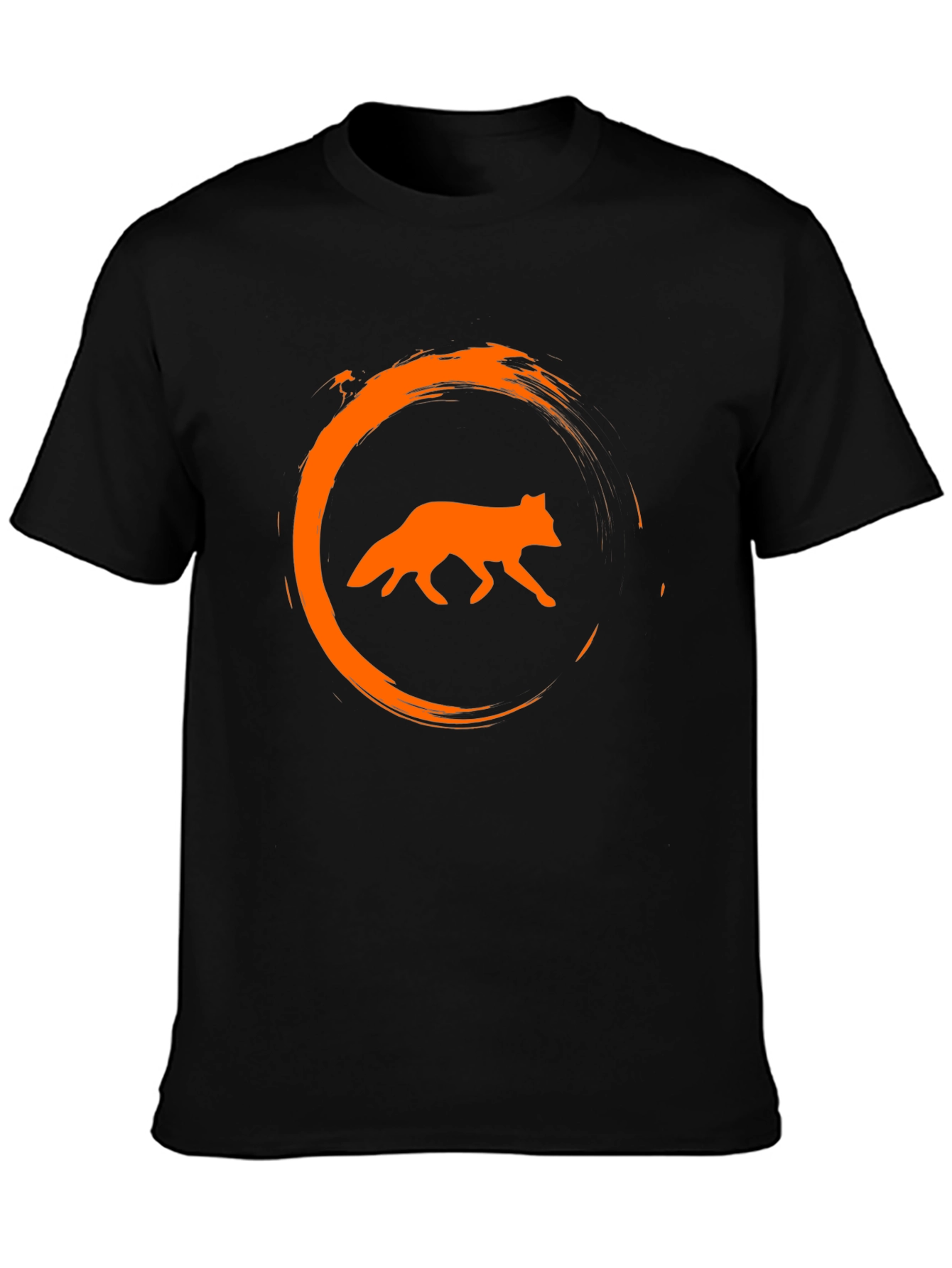 Fox Circle Graphic Black T-Shirt