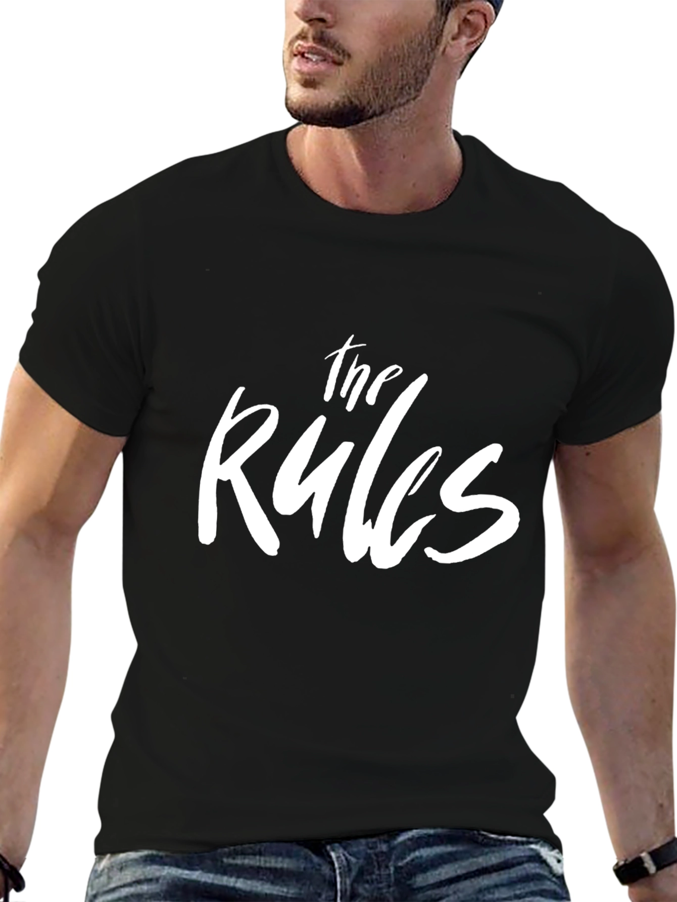 The Rules Graphic T-Shirt - Black Crew Neck Tee