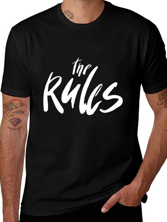 The Rules Graphic T-Shirt - Black Crew Neck Tee