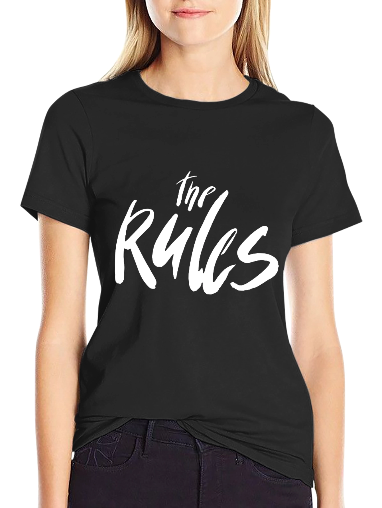 The Rules Graphic T-Shirt - Black Crew Neck Tee