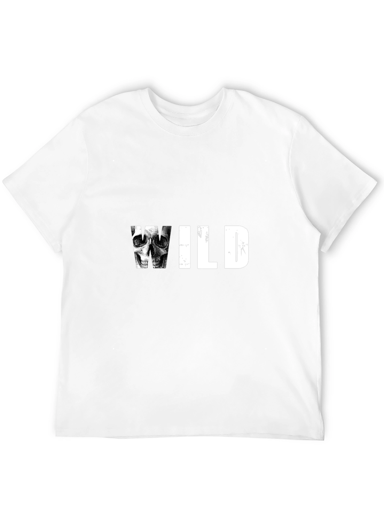 Wild Skull Graphic Print Tee - Black