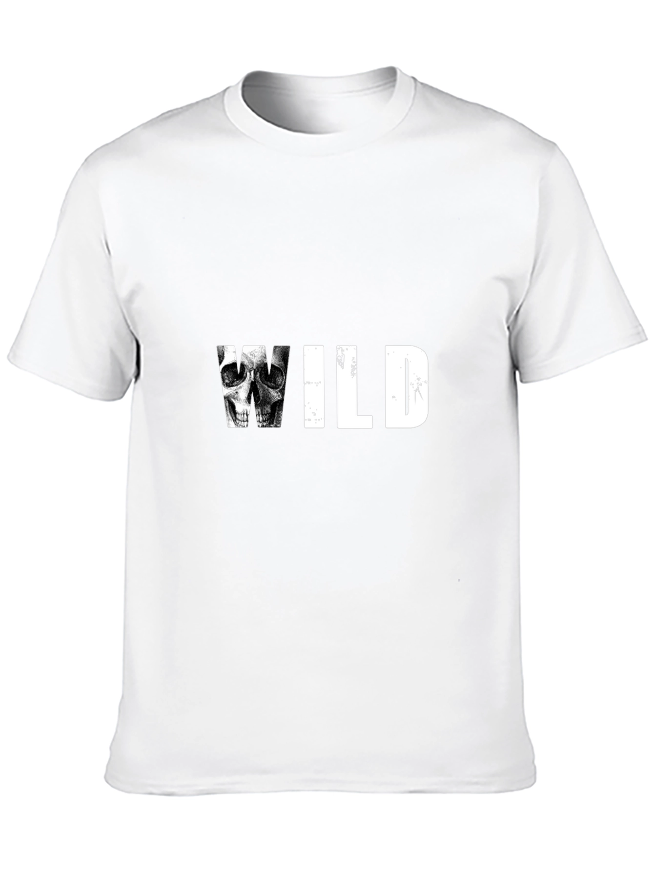 Wild Skull Graphic Print Tee - Black