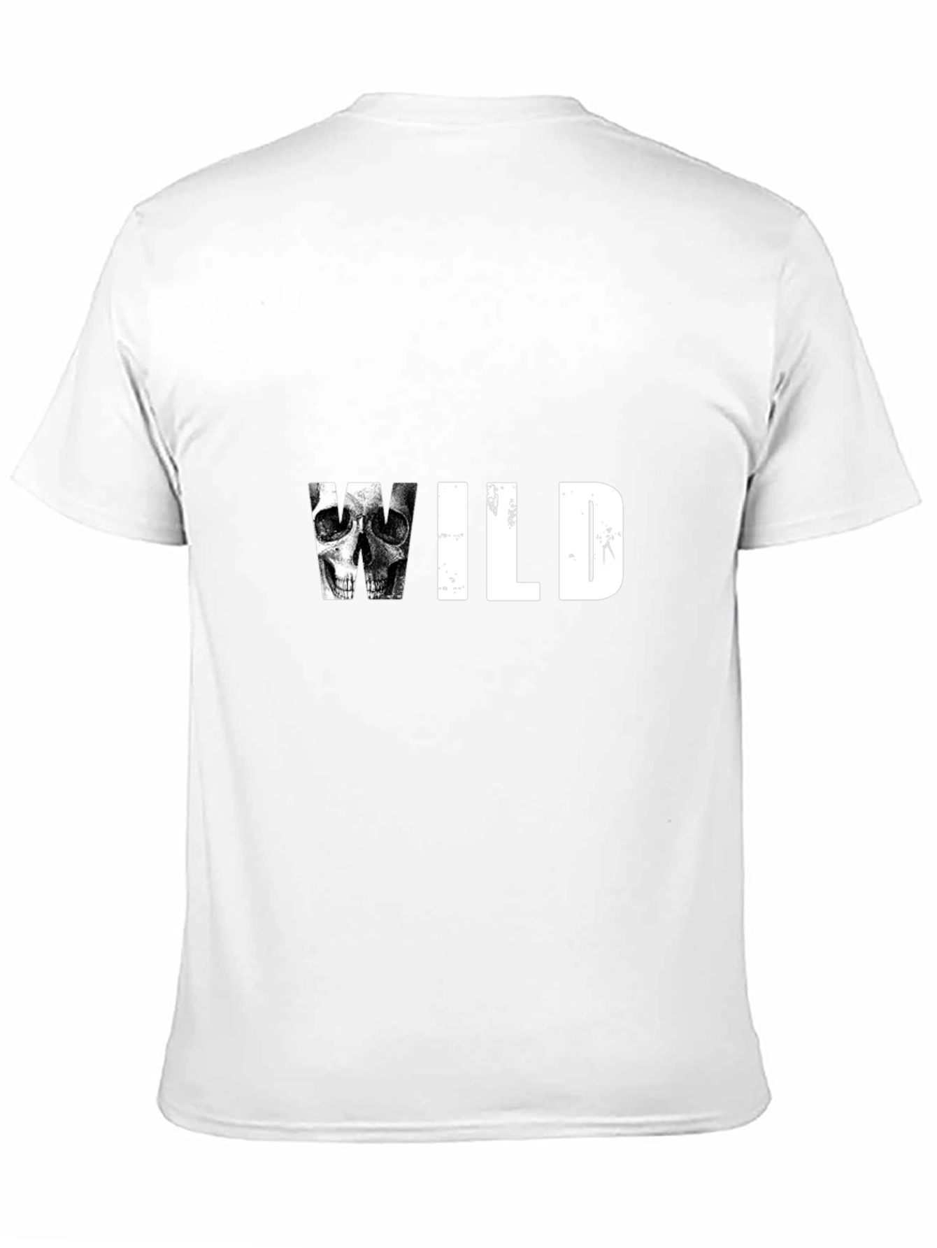 Wild Skull Graphic Print Tee - Black