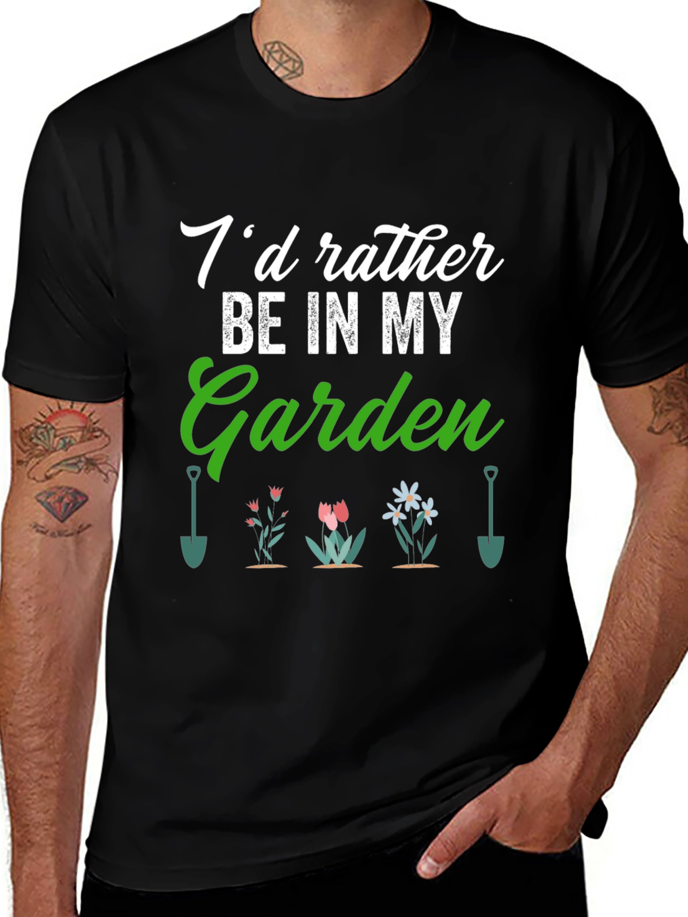 Gardener T-Shirt: Id Rather Be in My Garden