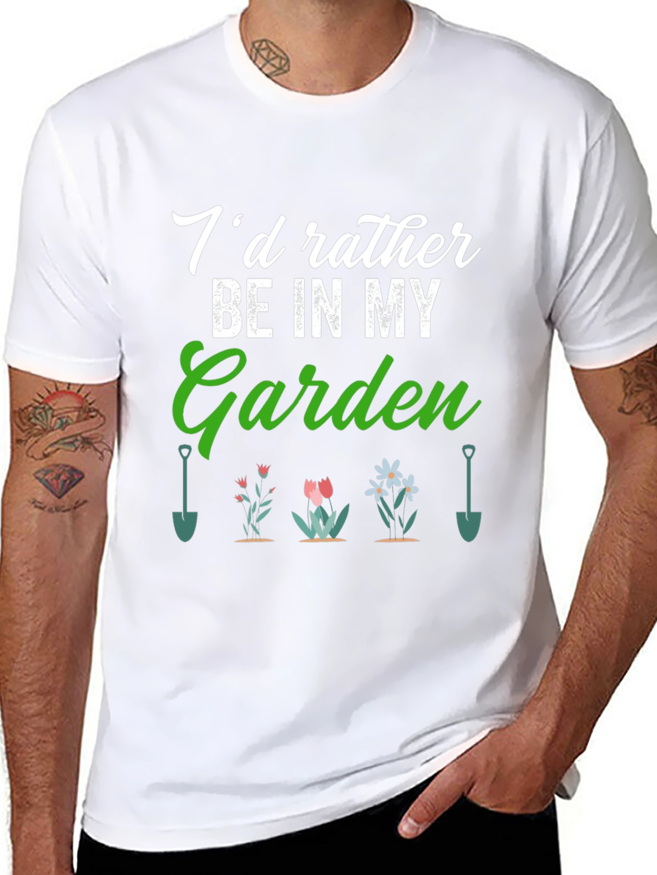 Gardener T-Shirt: Id Rather Be in My Garden