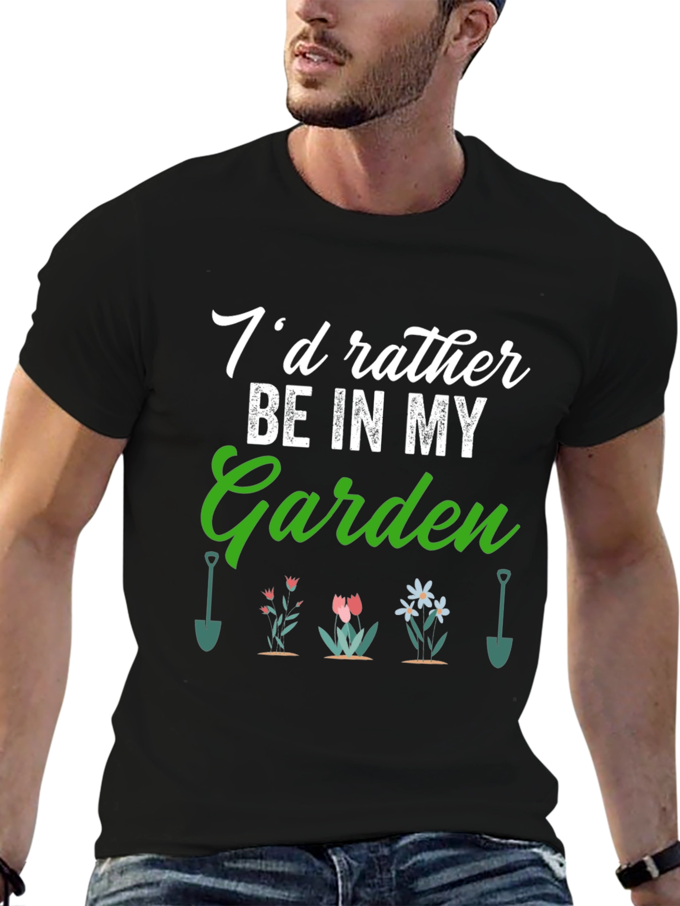 Gardener T-Shirt: Id Rather Be in My Garden
