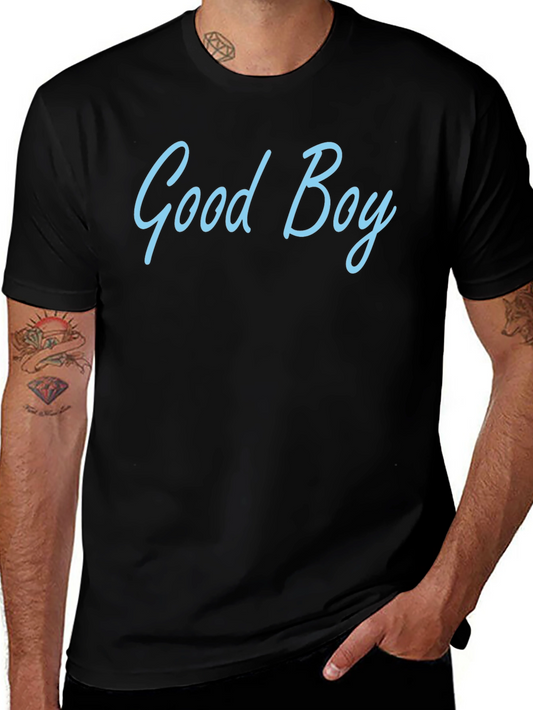 Good Boy Graphic Tee - Mens Black Cotton Blend T-Shirt