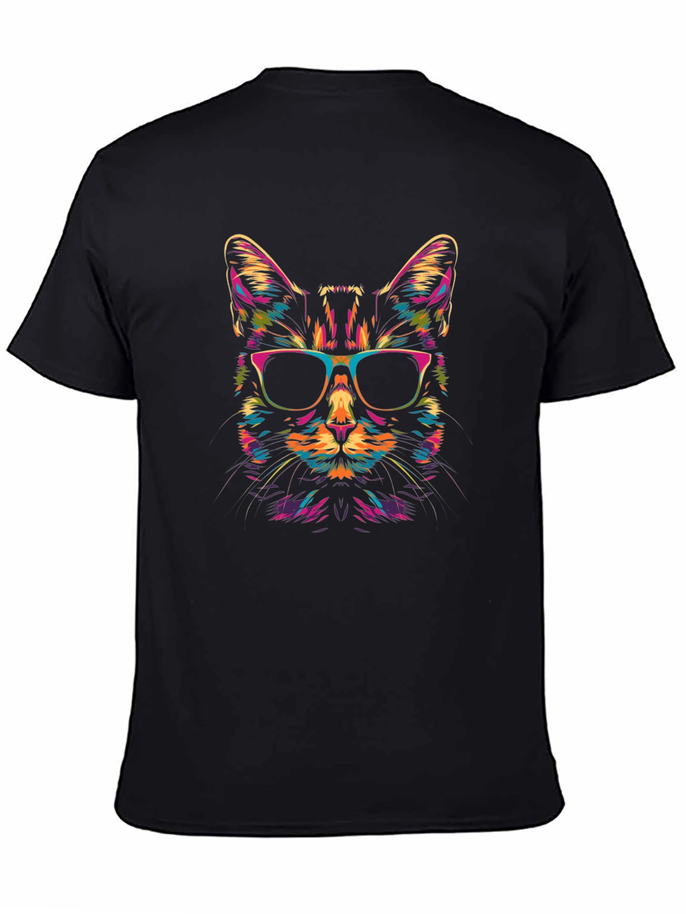 Cool Cat Graphic Tee - Unisex Black T-Shirt
