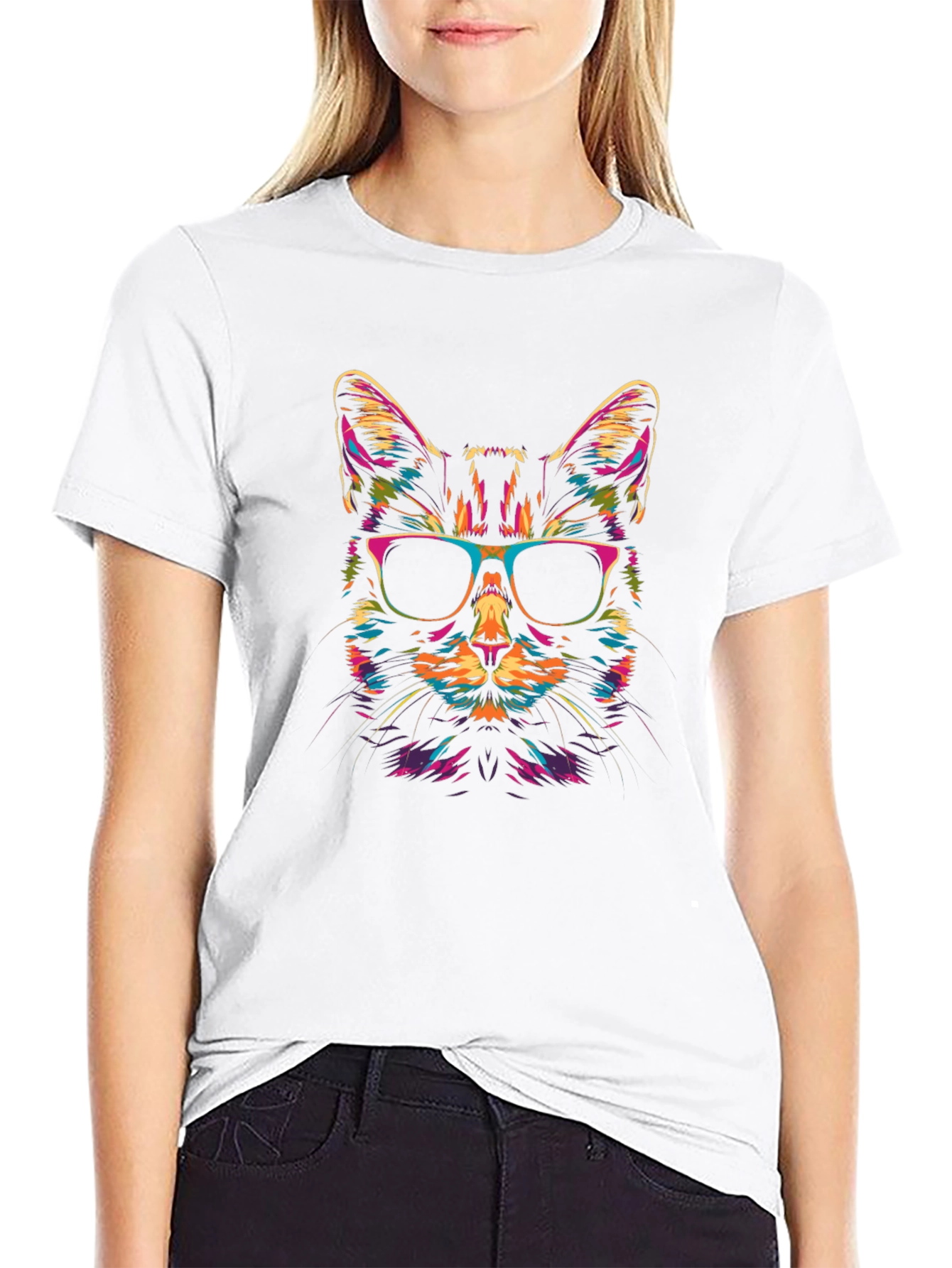 Cool Cat Graphic Tee - Unisex Black T-Shirt
