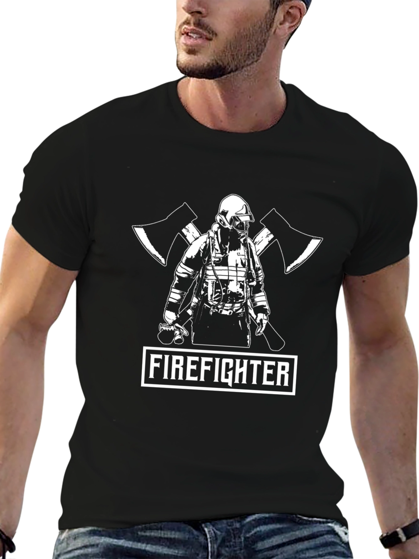 Firefighter Axe T-Shirt - Black