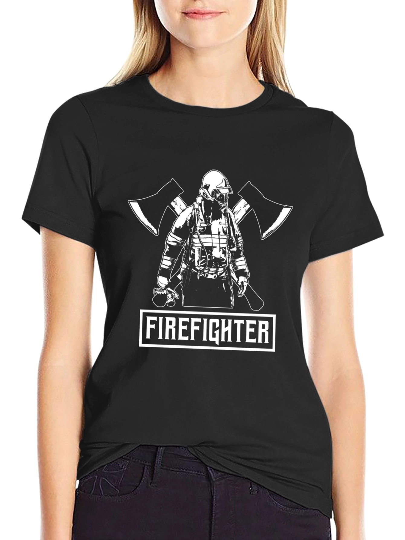 Firefighter Axe T-Shirt - Black