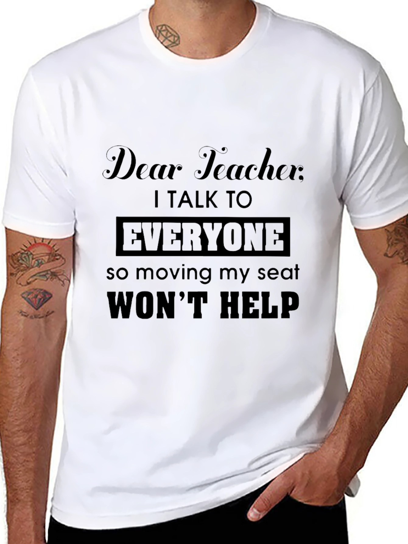 Dear Teacher Funny Graphic T-Shirt