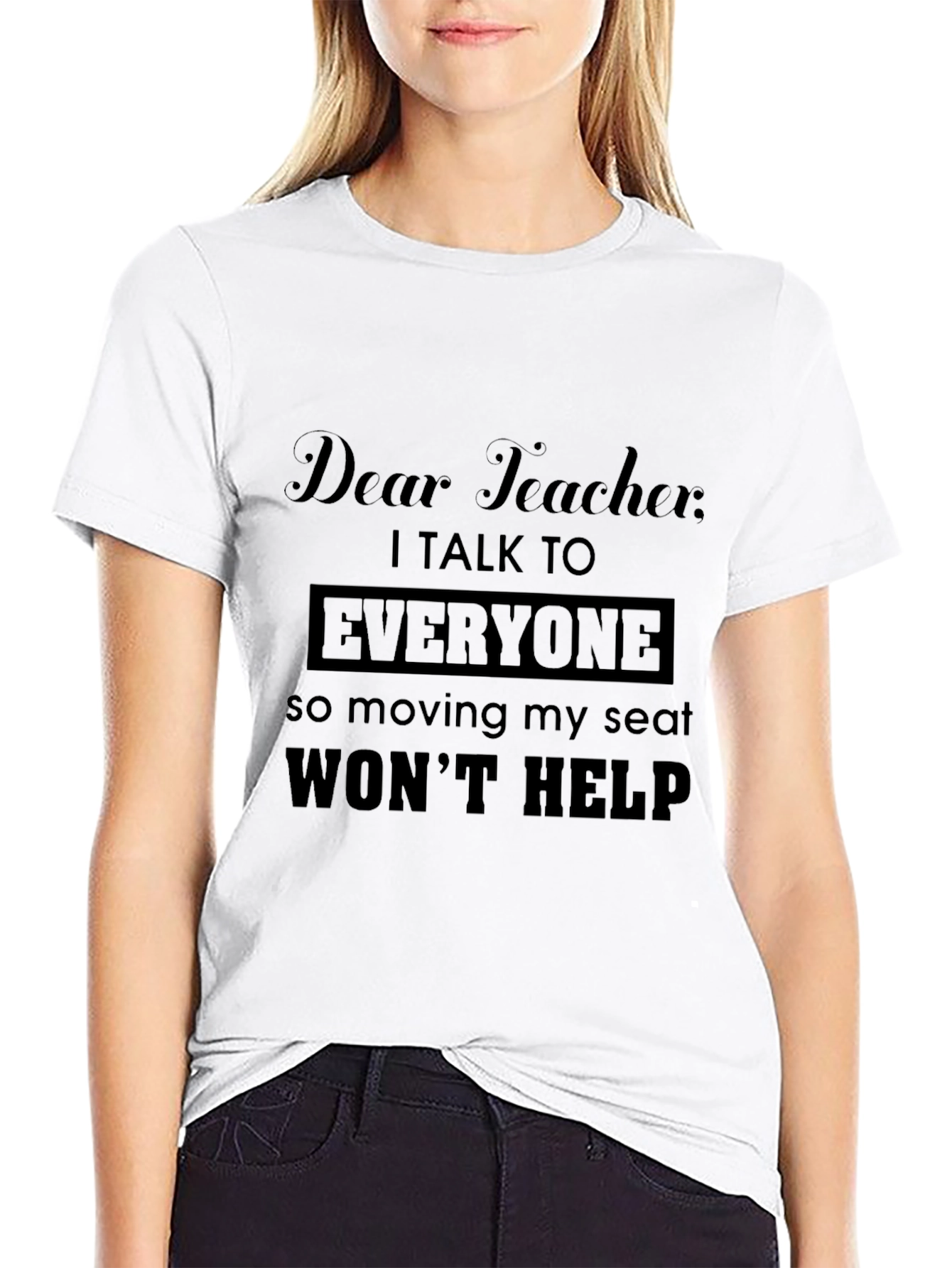 Dear Teacher Funny Graphic T-Shirt