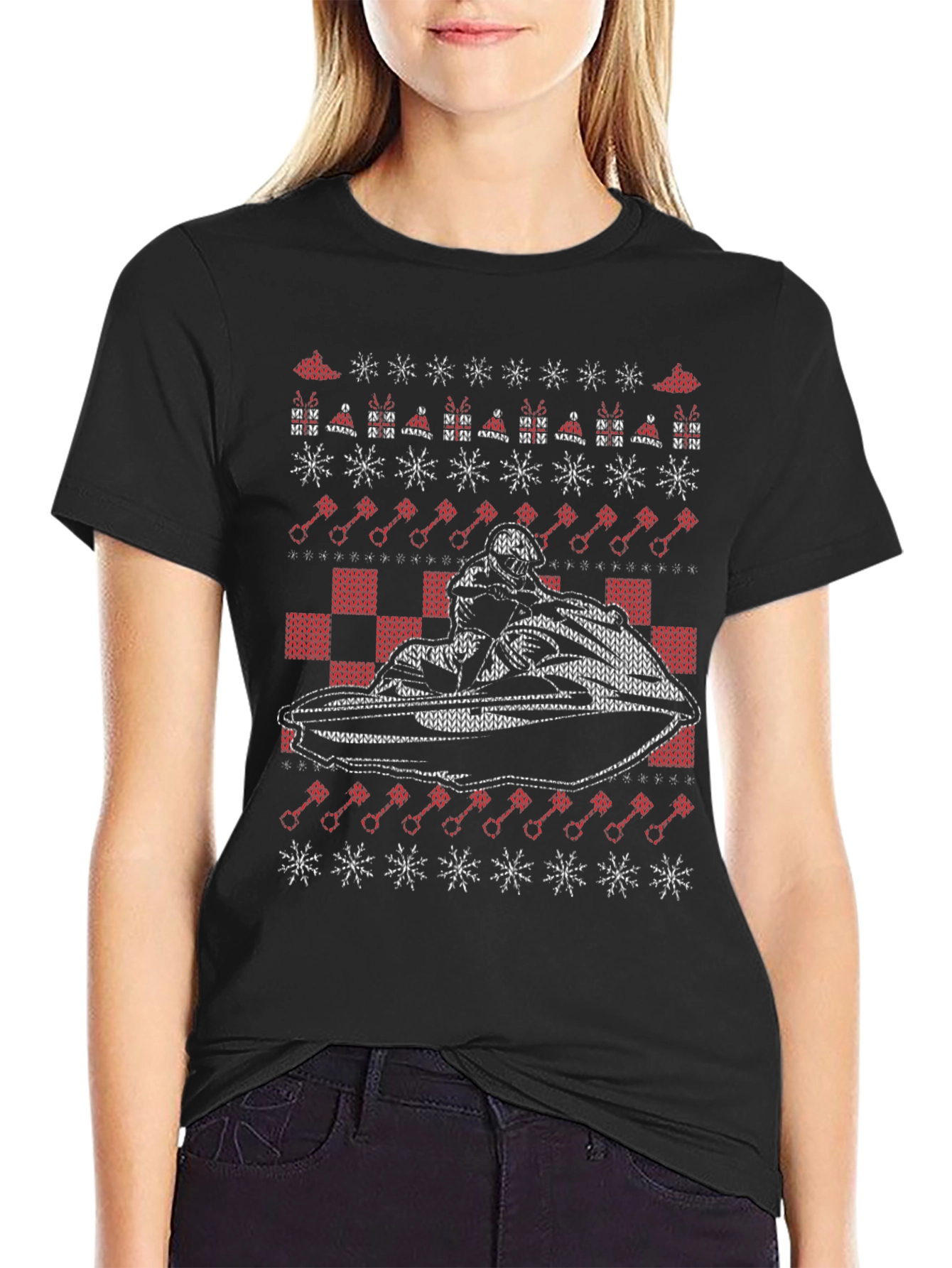 Jet Ski Ugly Christmas Sweater T-Shirt
