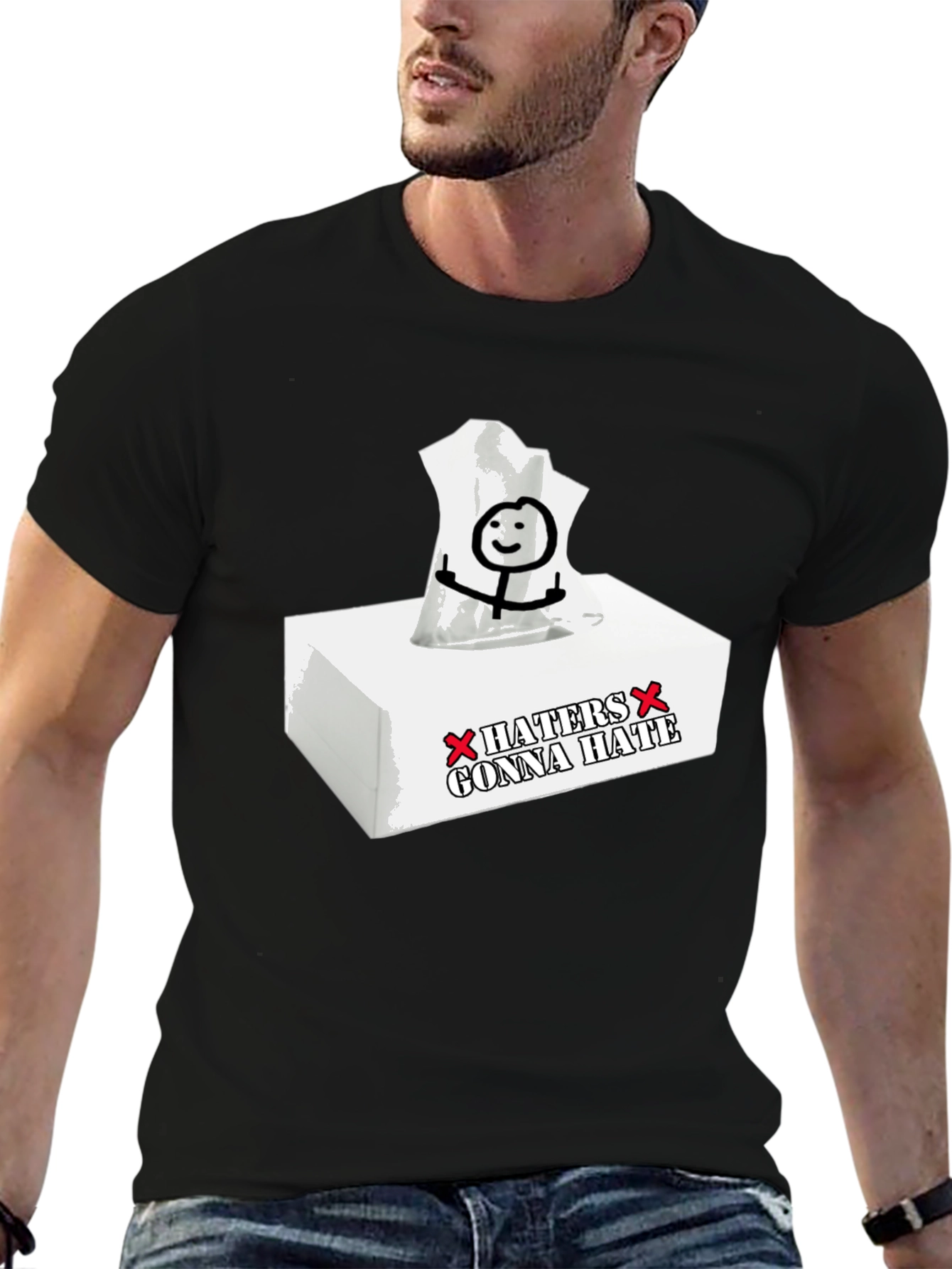 Haters Gonna Hate Tissue Funny Graphic Tee