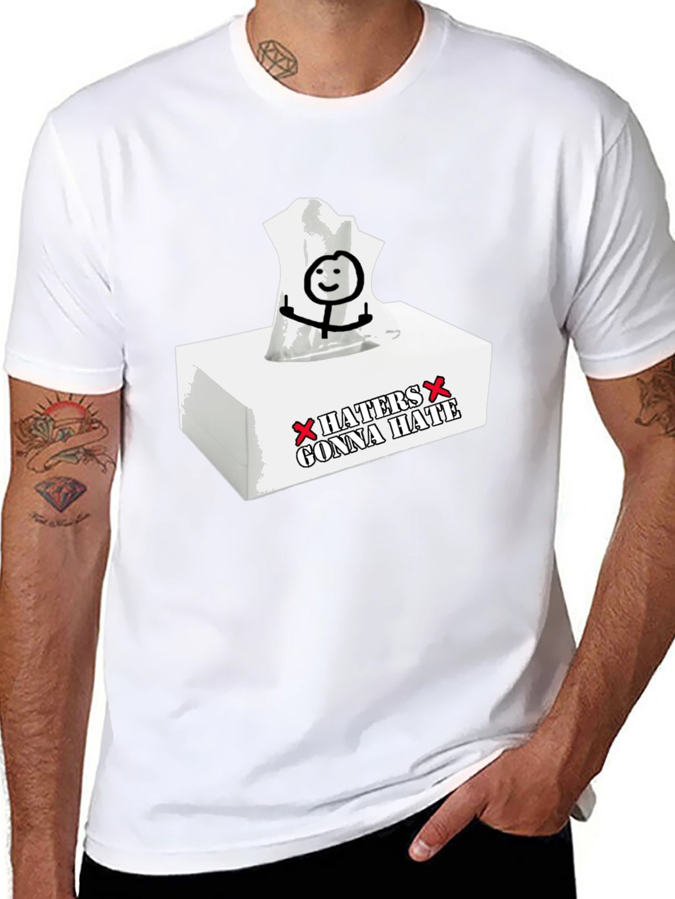 Haters Gonna Hate Tissue Funny Graphic Tee