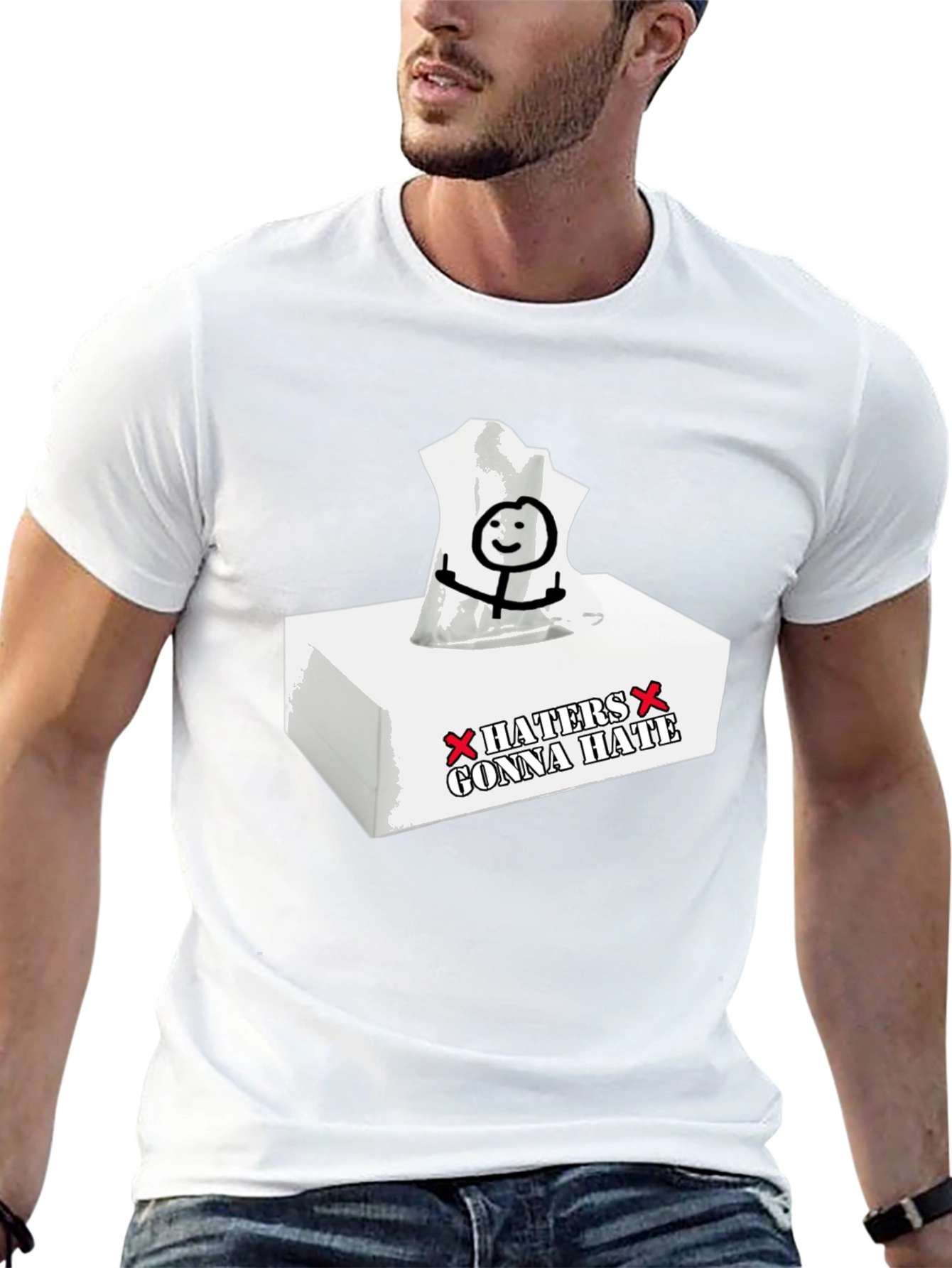 Haters Gonna Hate Tissue Funny Graphic Tee